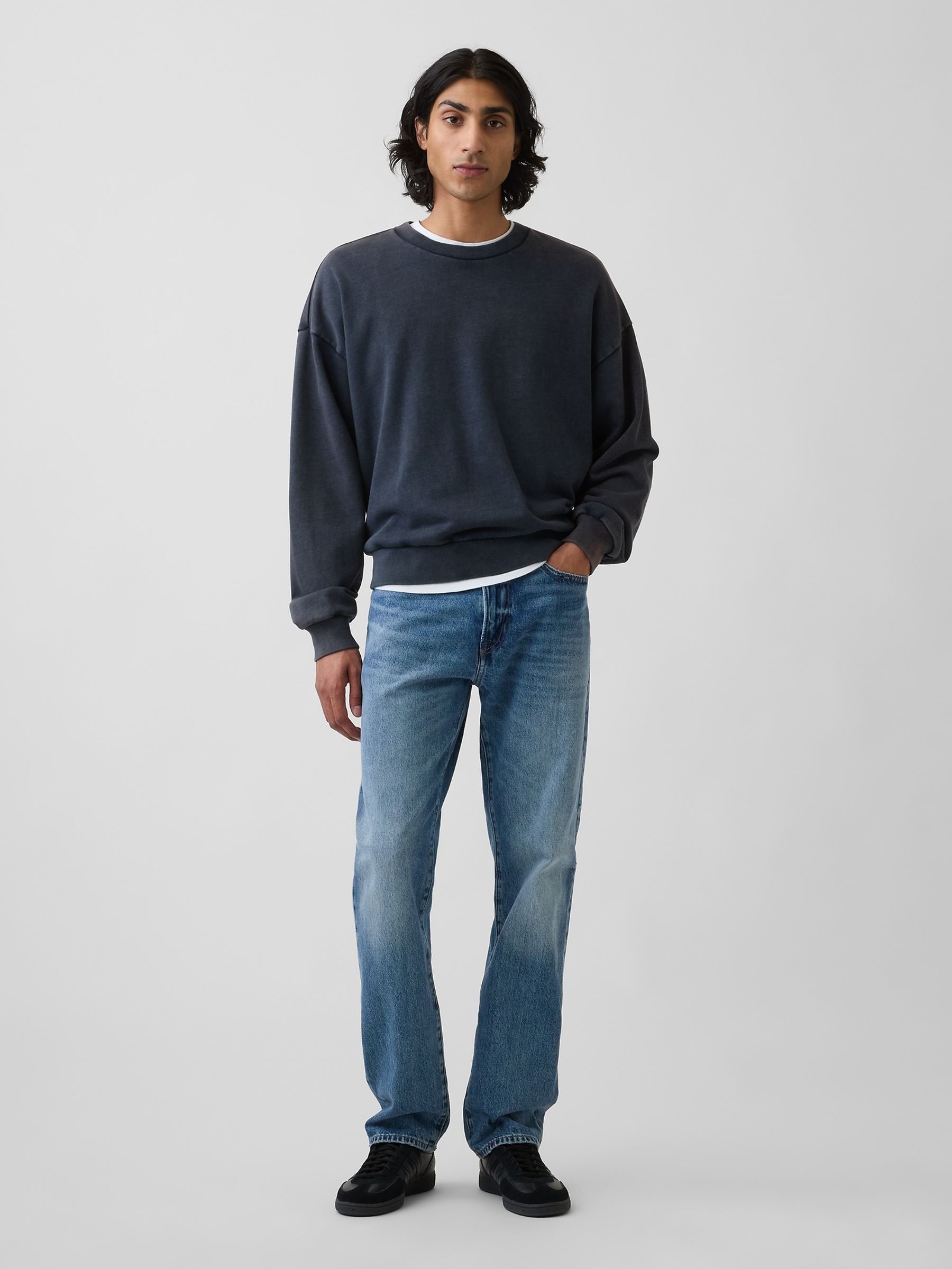 Blue Relaxed Straight Jeans - Image 4 of 5