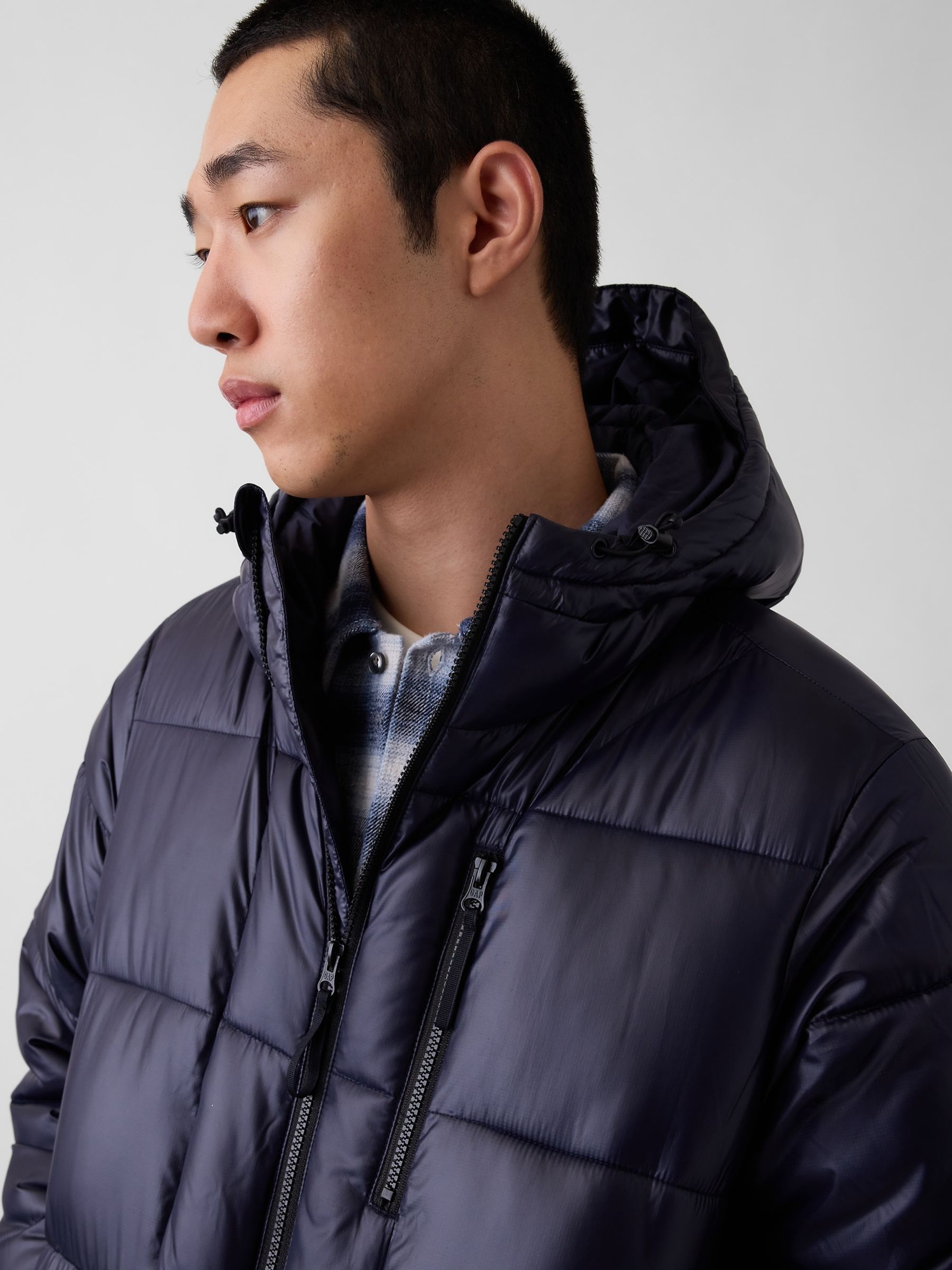 Navy Heavyweight Puffer Jacket - Image 4 of 5