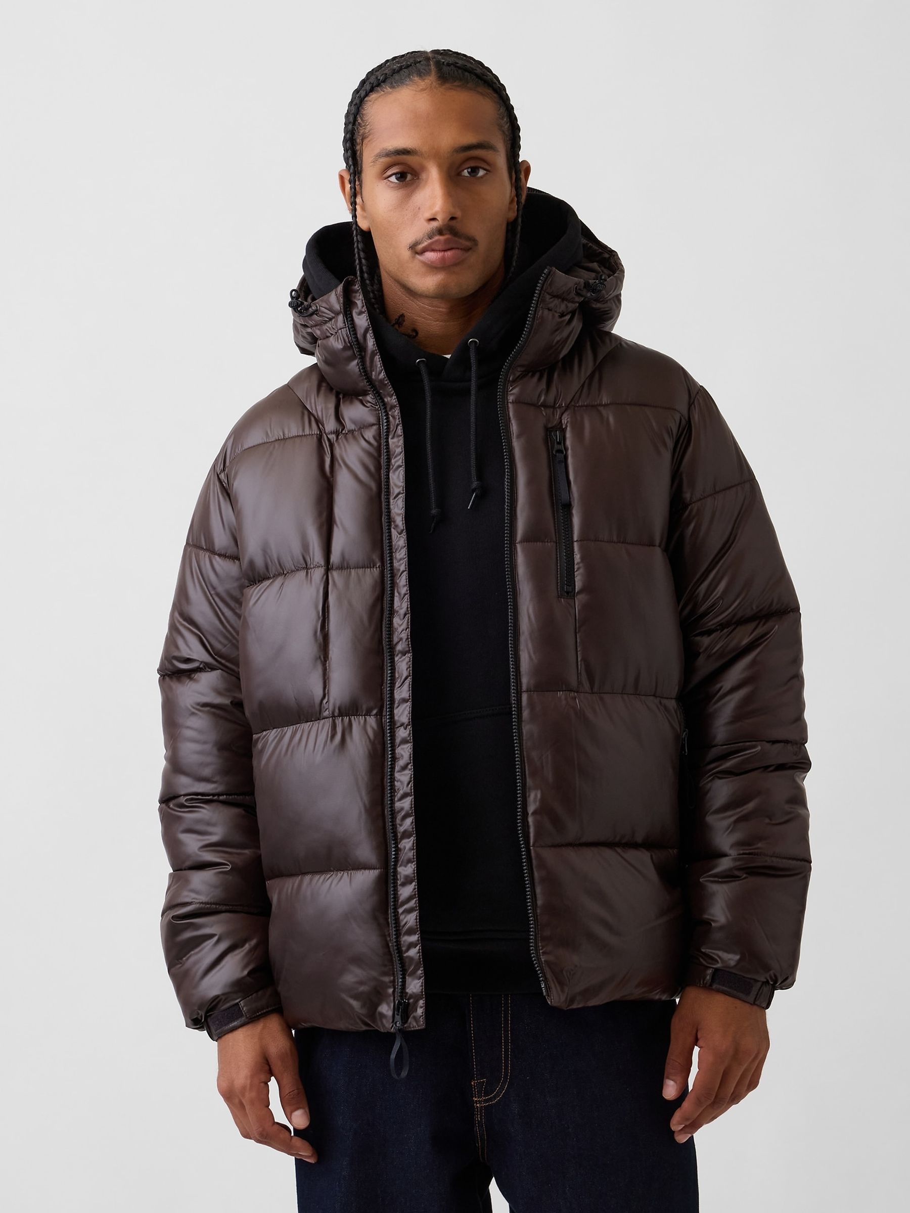 Brown Heavyweight Puffer Jacket - Image 1 of 5