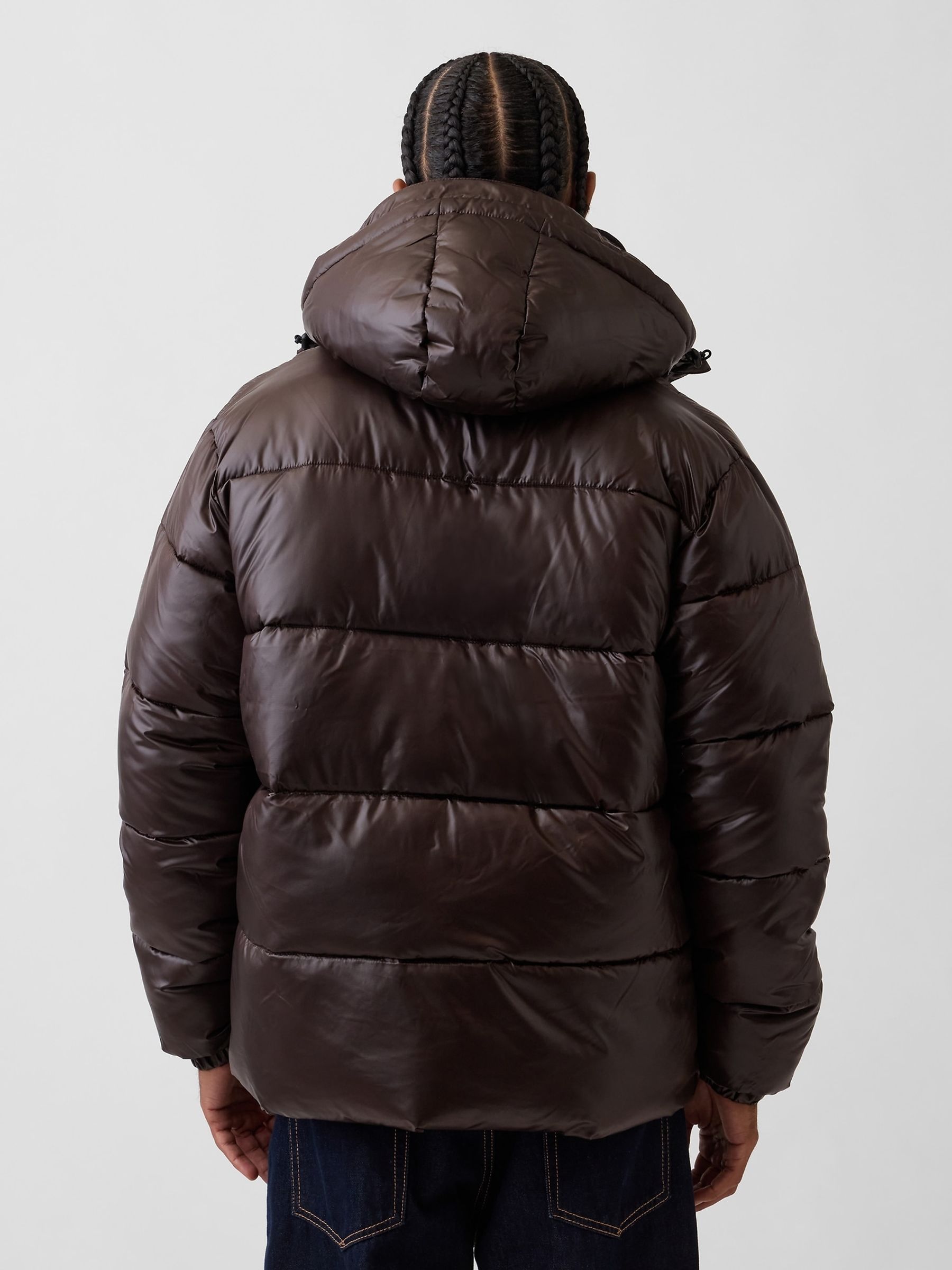 Brown Heavyweight Puffer Jacket - Image 2 of 5