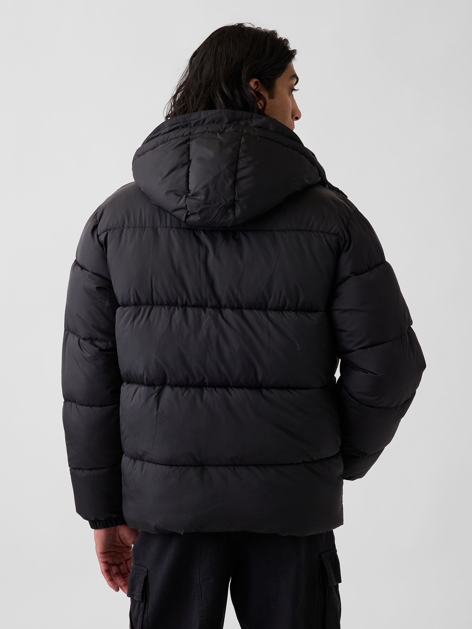 Black Heavyweight Puffer Jacket - Image 2 of 5
