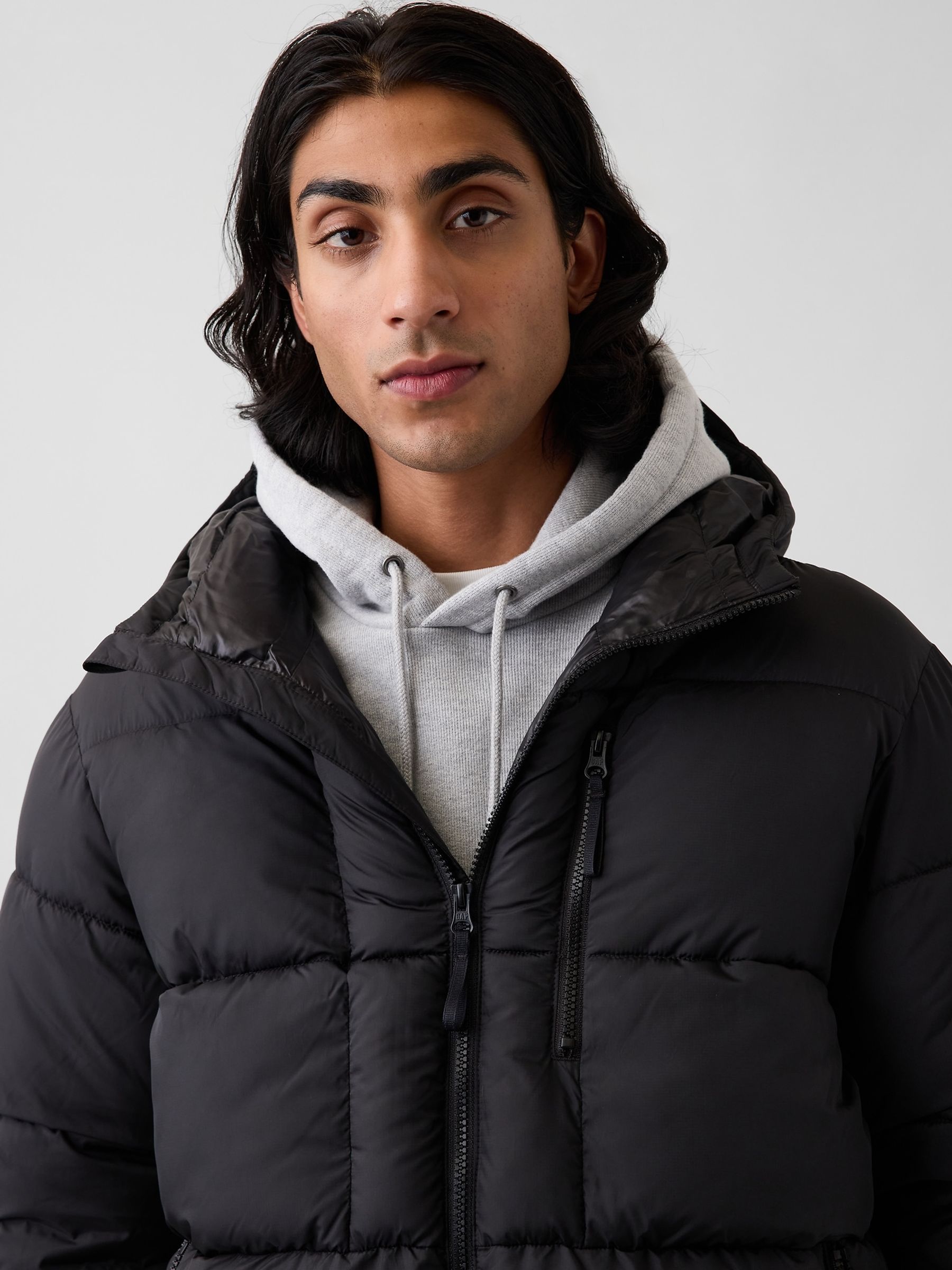 Black Heavyweight Puffer Jacket - Image 4 of 5