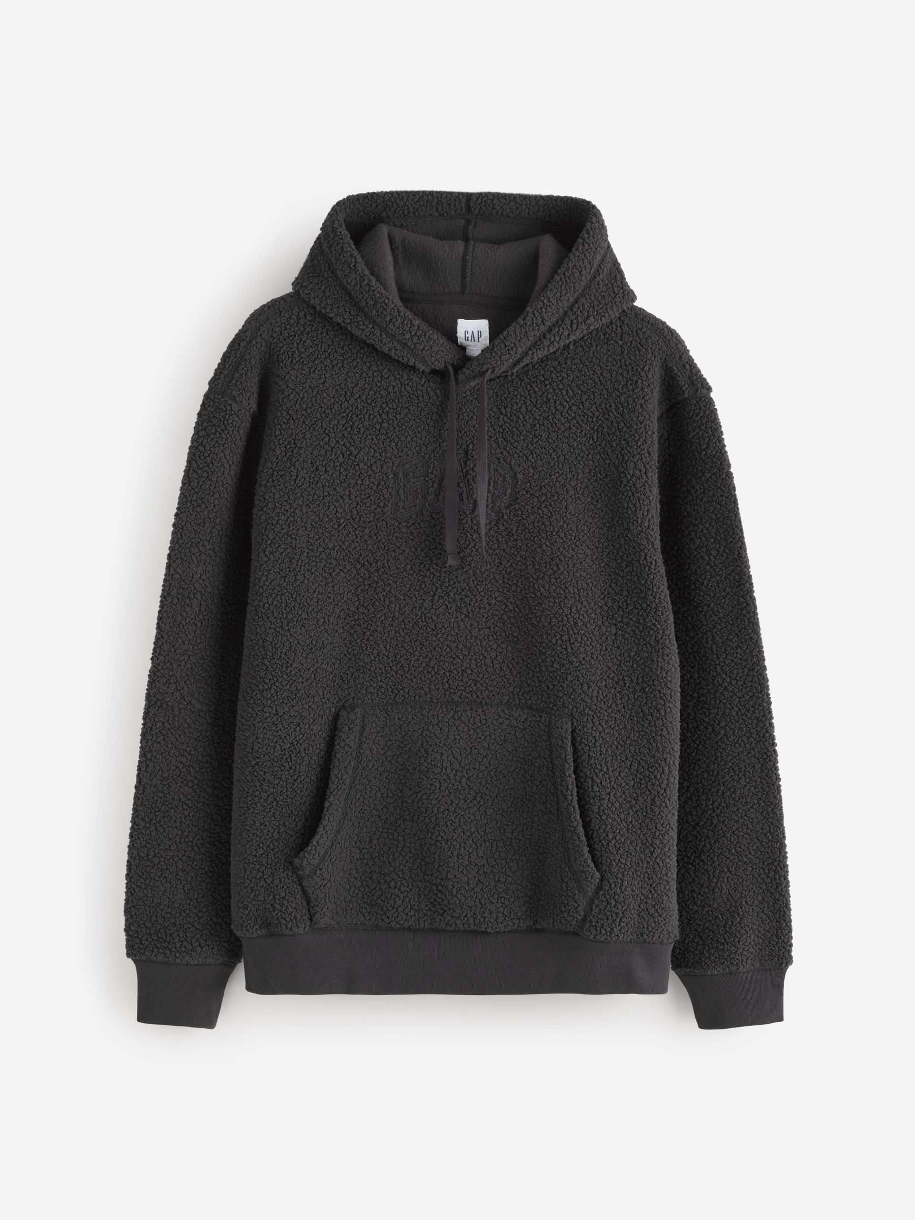 Black Sherpa Pullover Hoodie - Image 1 of 4 Black Sherpa Pullover Hoodie - Image 1 of 4