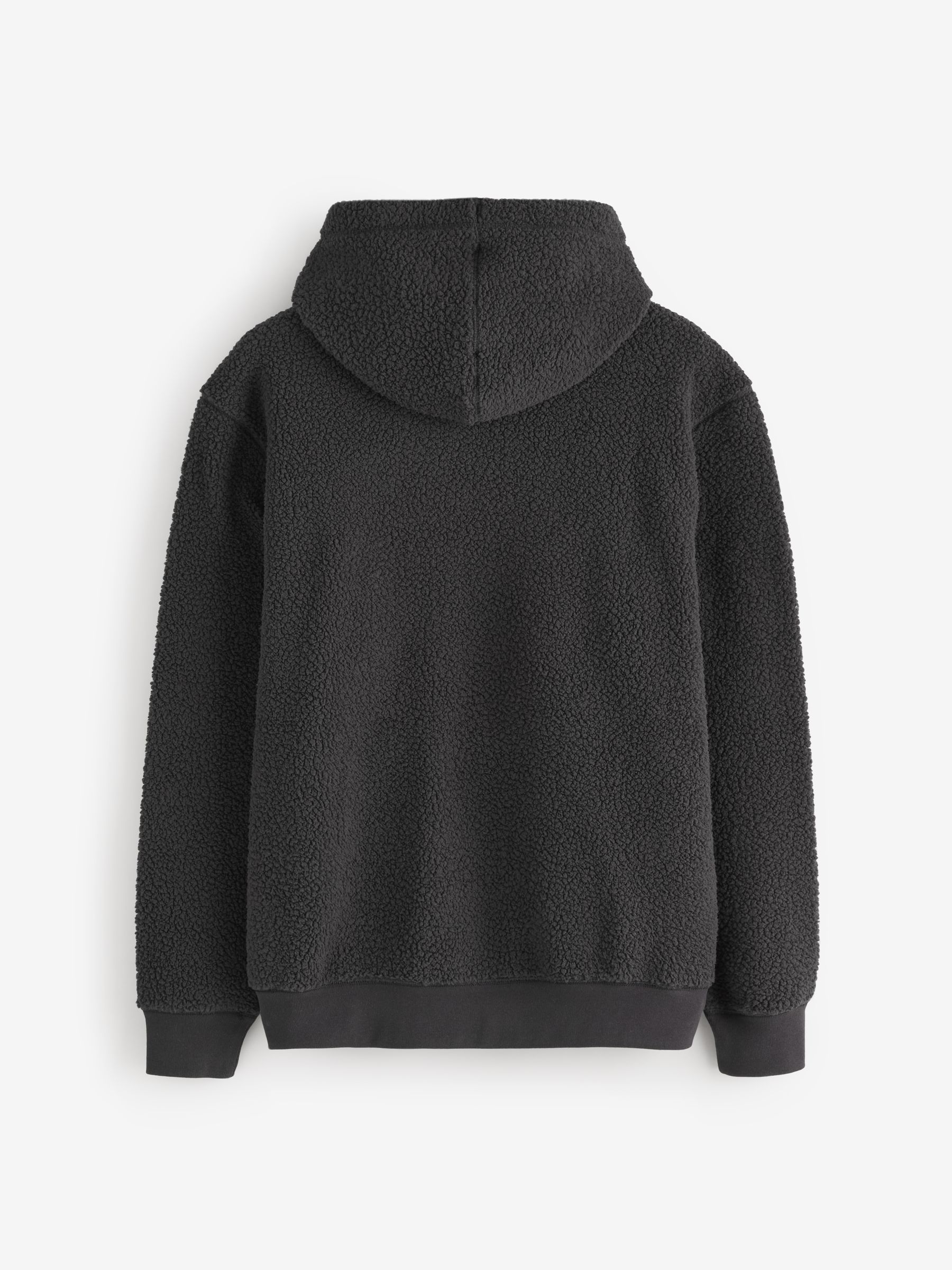 Black Sherpa Pullover Hoodie - Image 2 of 4