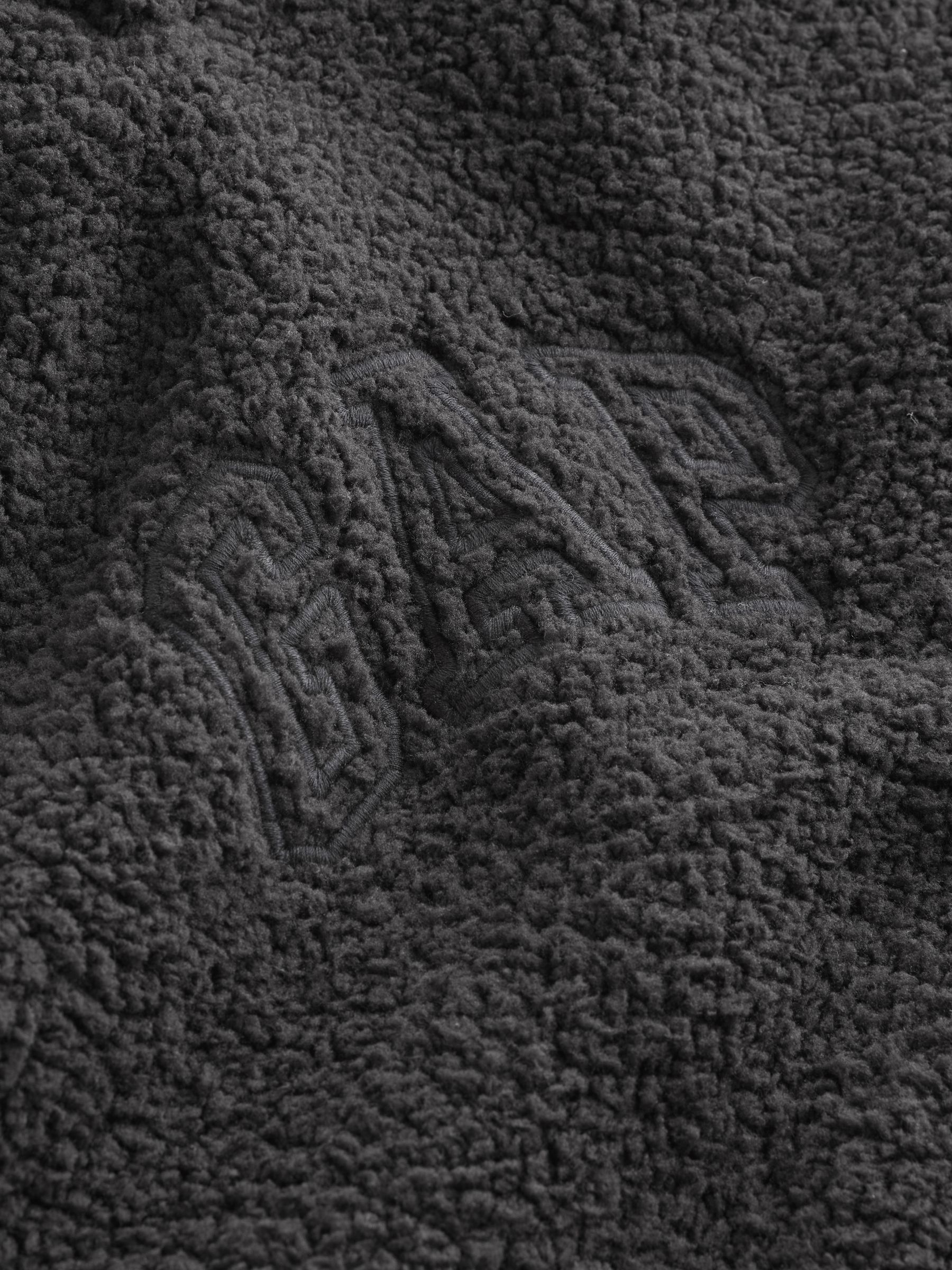 Black Sherpa Pullover Hoodie - Image 4 of 4