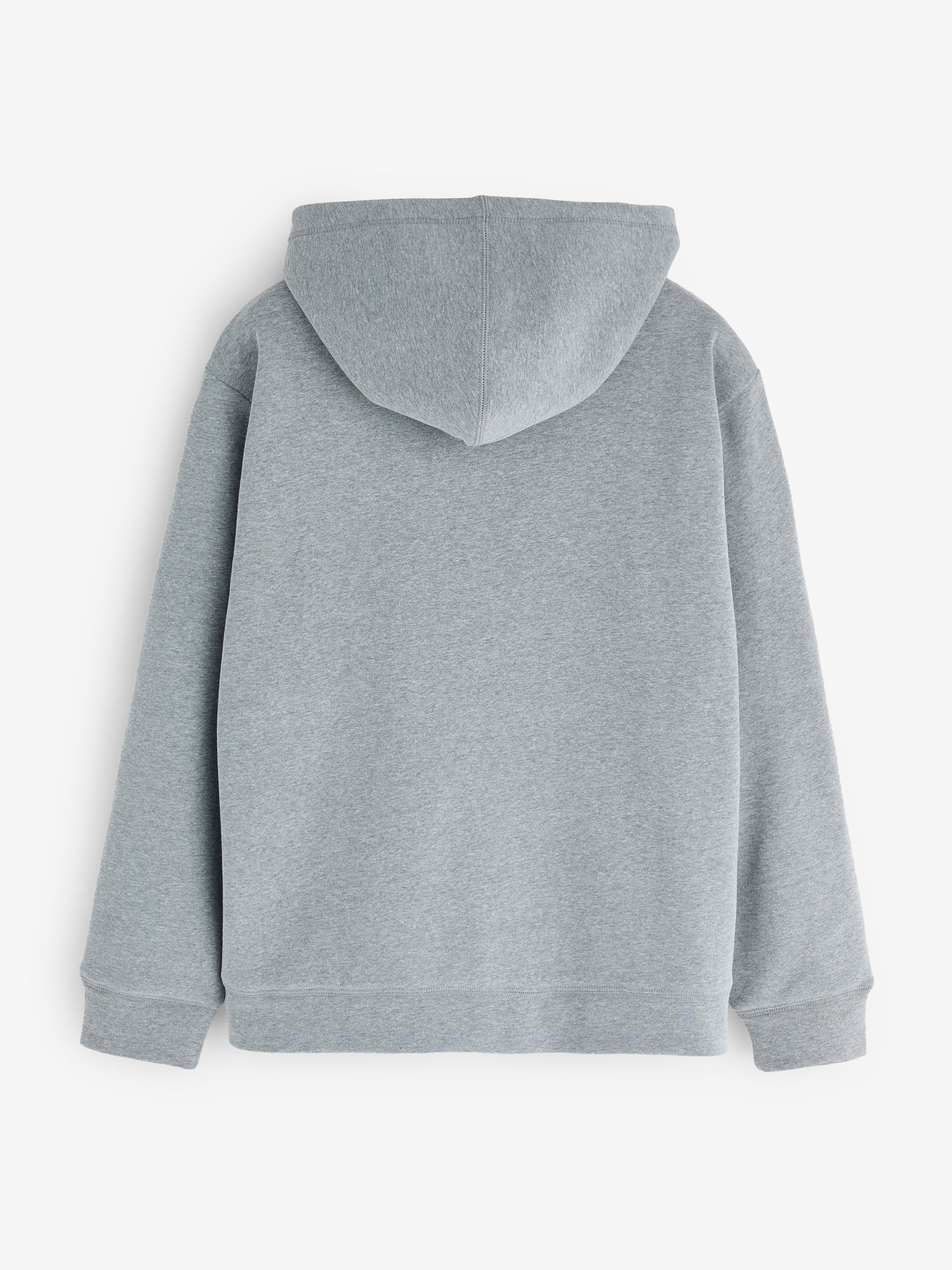 Grey Relaxed Logo Sherpa-Lined Zip-Up Hoodie - Image 2 of 4 Grey Relaxed Logo Sherpa-Lined Zip-Up Hoodie - Image 2 of 4
