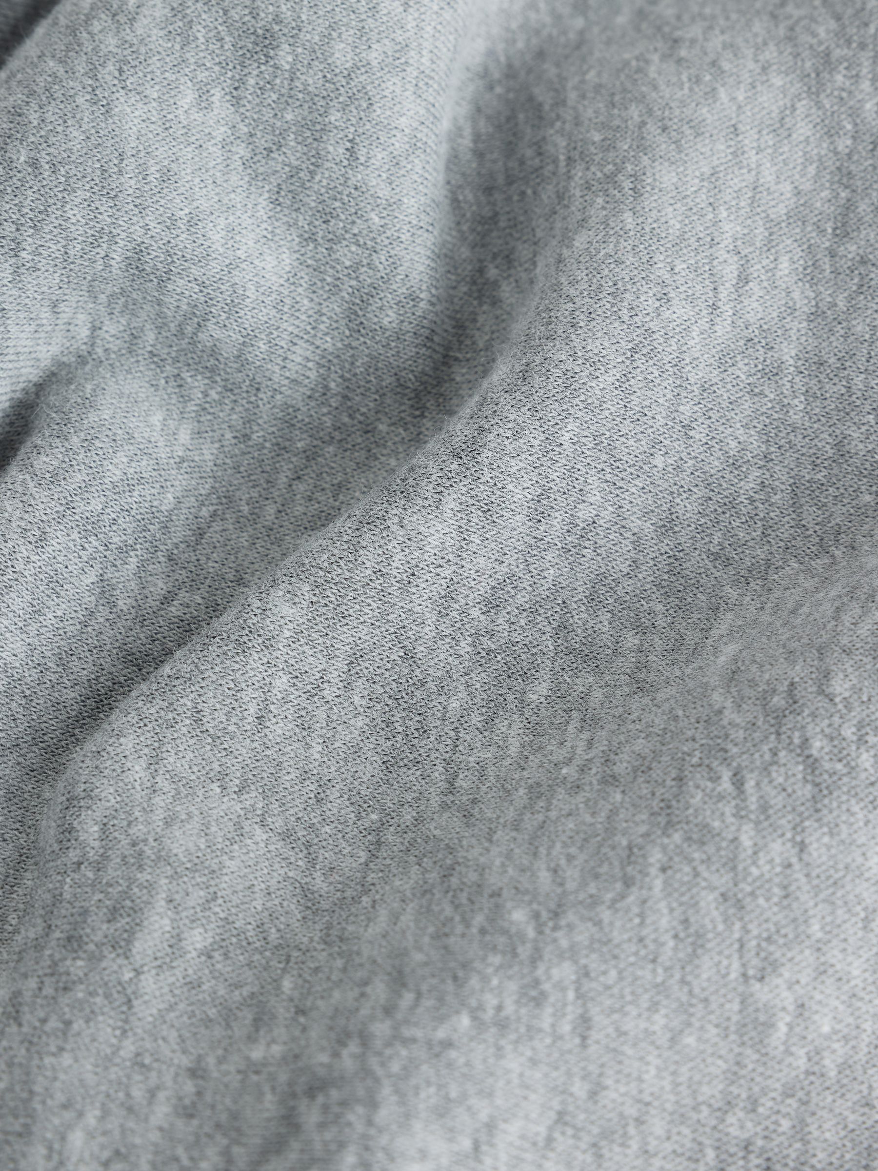 Grey Relaxed Logo Sherpa-Lined Zip-Up Hoodie - Image 3 of 4