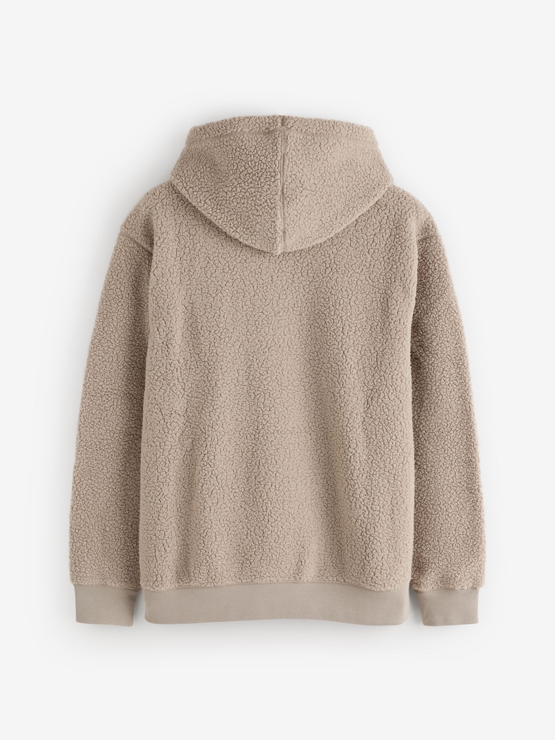 Beige Sherpa Pullover Hoodie - Image 2 of 4