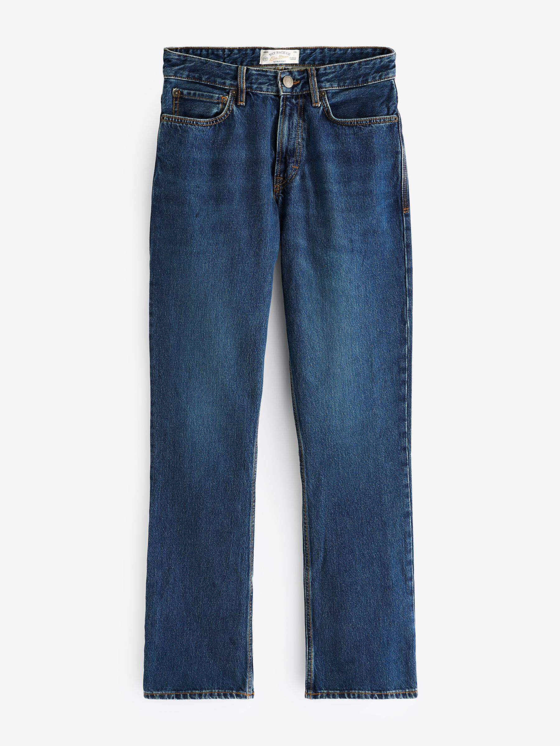 Blue Straight Mid Wash Jeans - Image 1 of 1