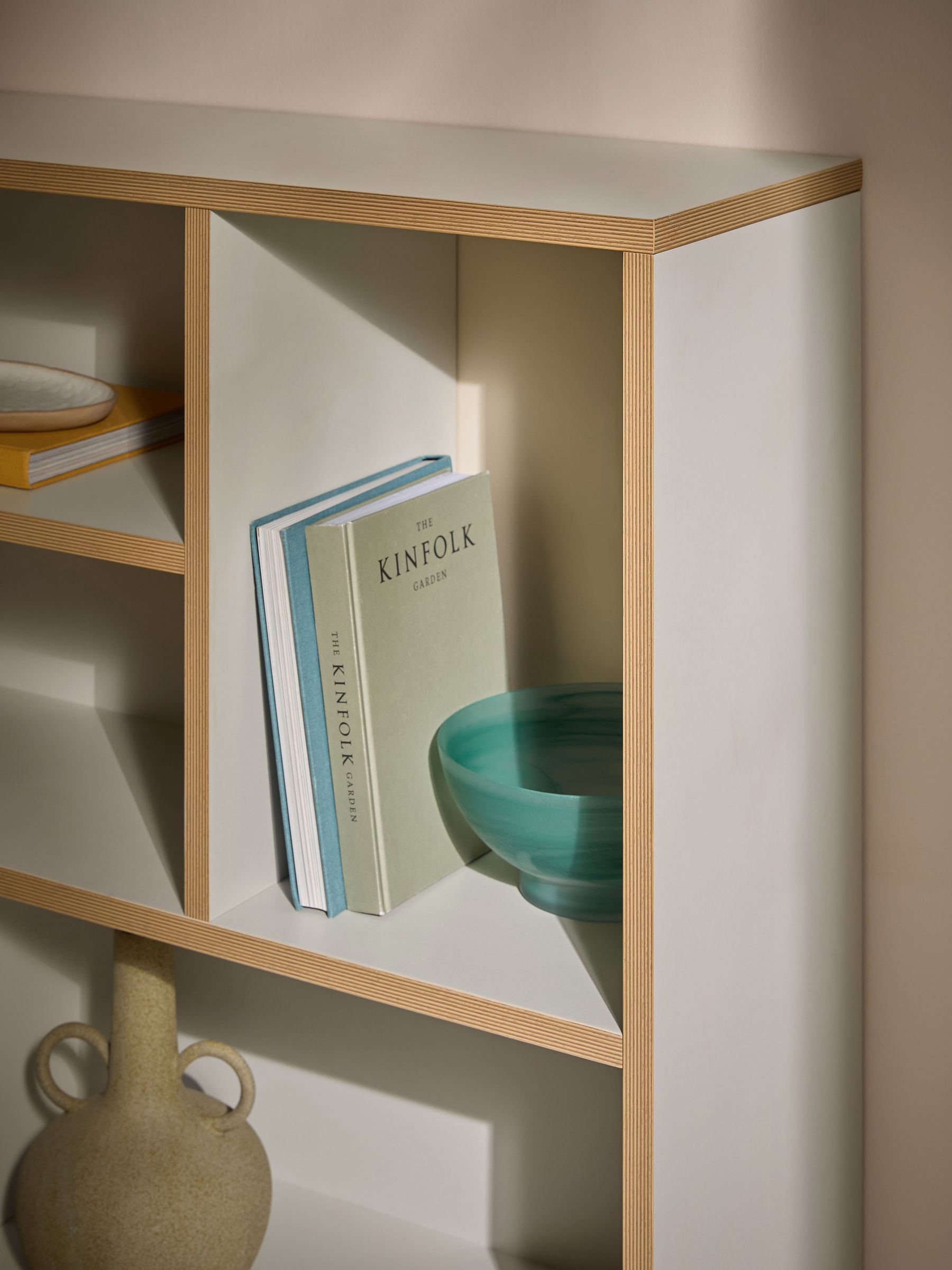 Zayla Low Tall Shelving Unit in Grey - Image 3 of 5