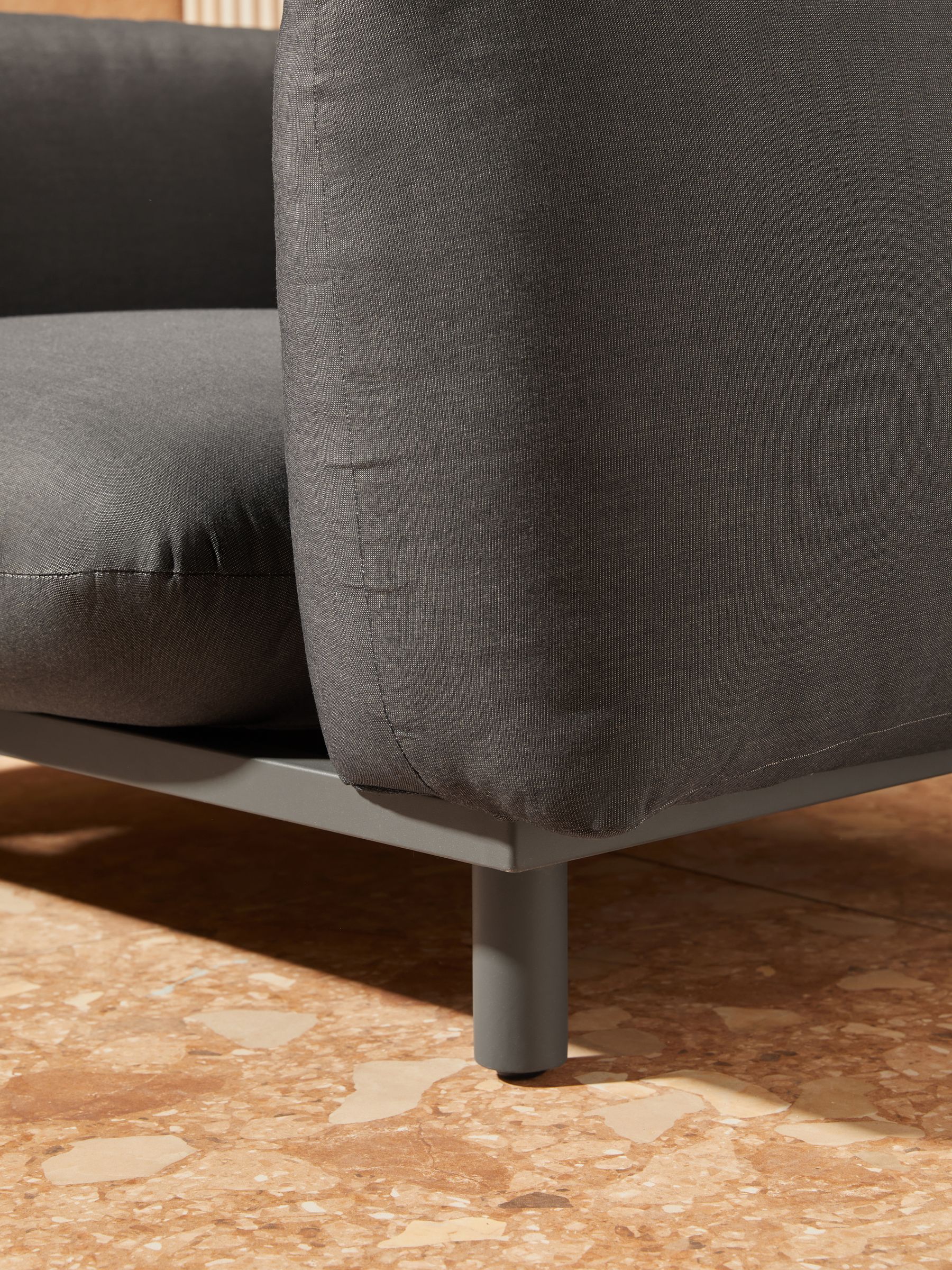 Samaya Outdoor Garden Lounge Chair in Grey - Image 2 of 5