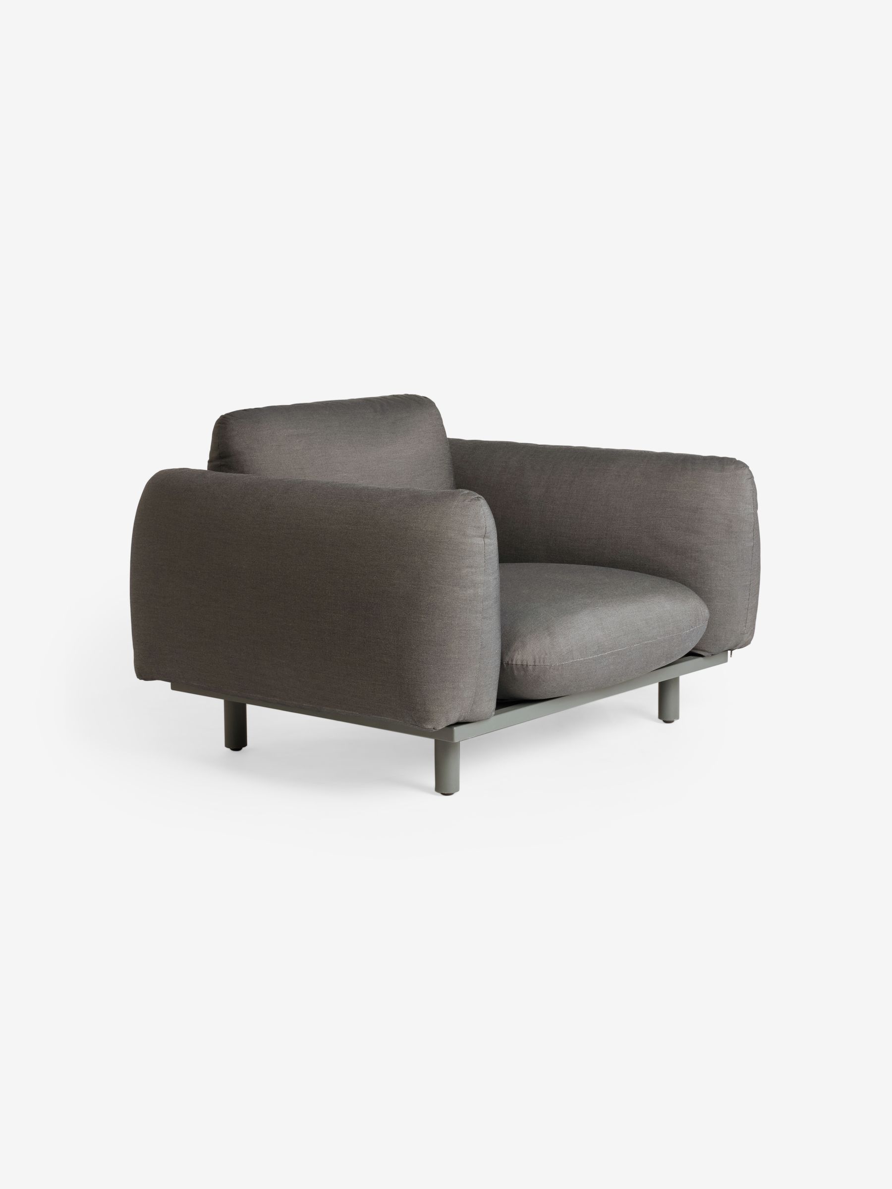 Samaya Outdoor Garden Lounge Chair in Grey - Image 4 of 5
