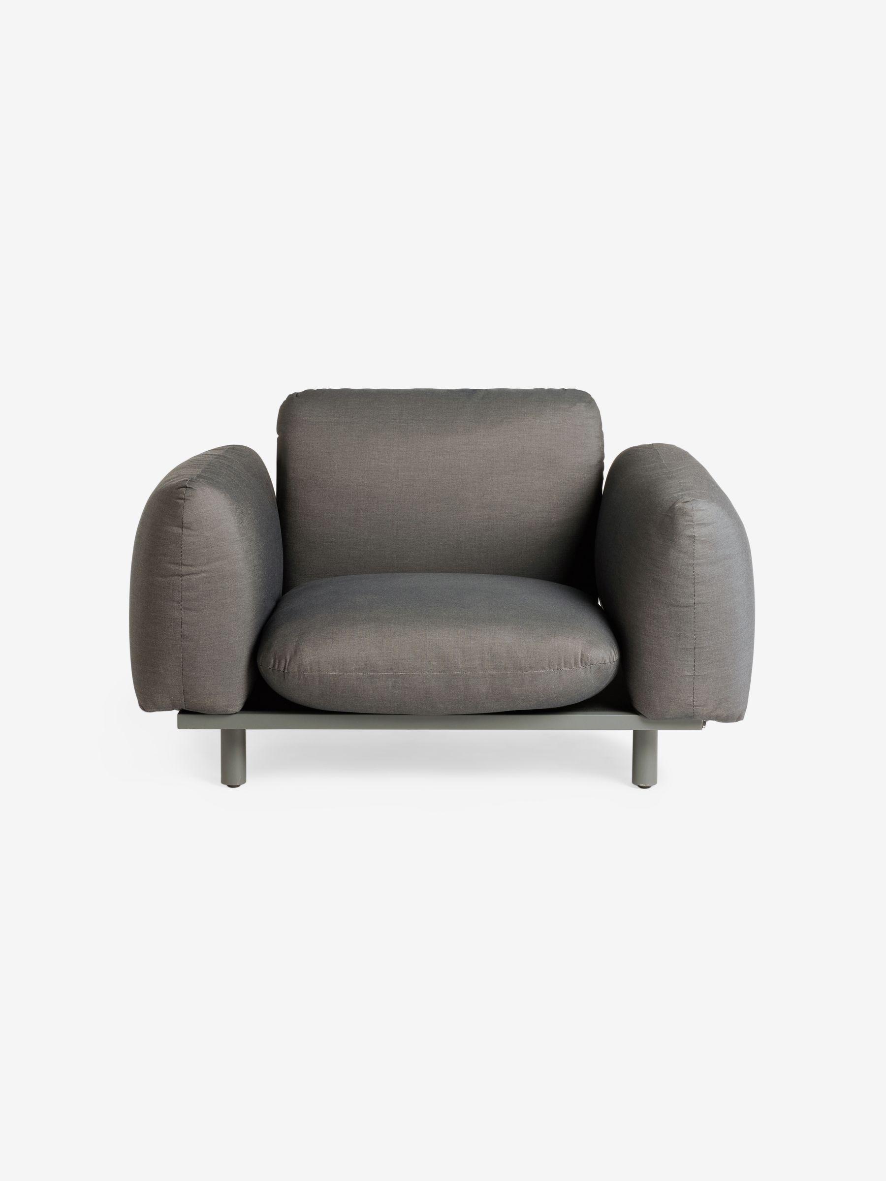 Samaya Outdoor Garden Lounge Chair in Grey - Image 5 of 5