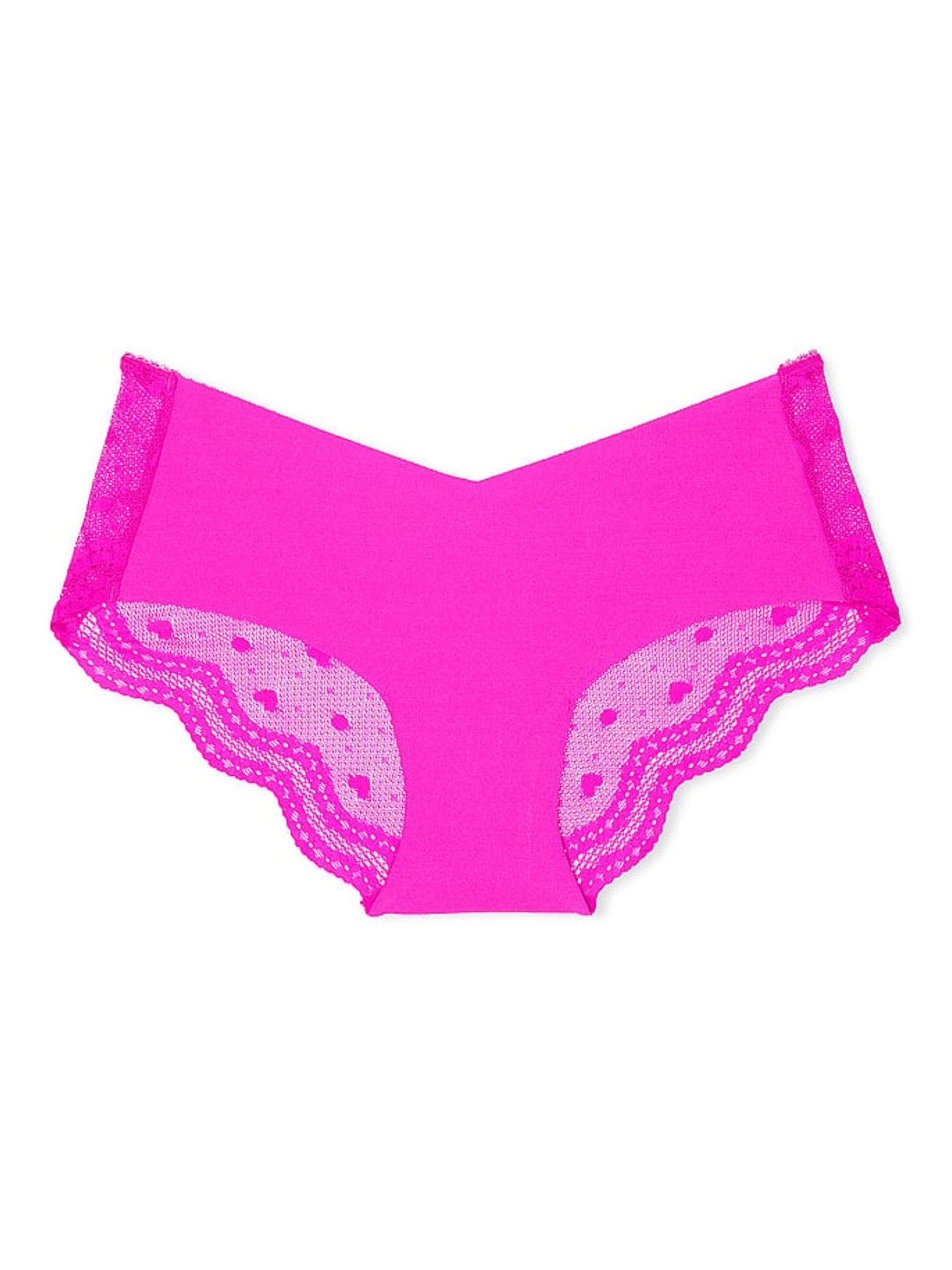 Bali Orchid Pink Hipster Heart Mesh Back Knickers - Image 3 of 3