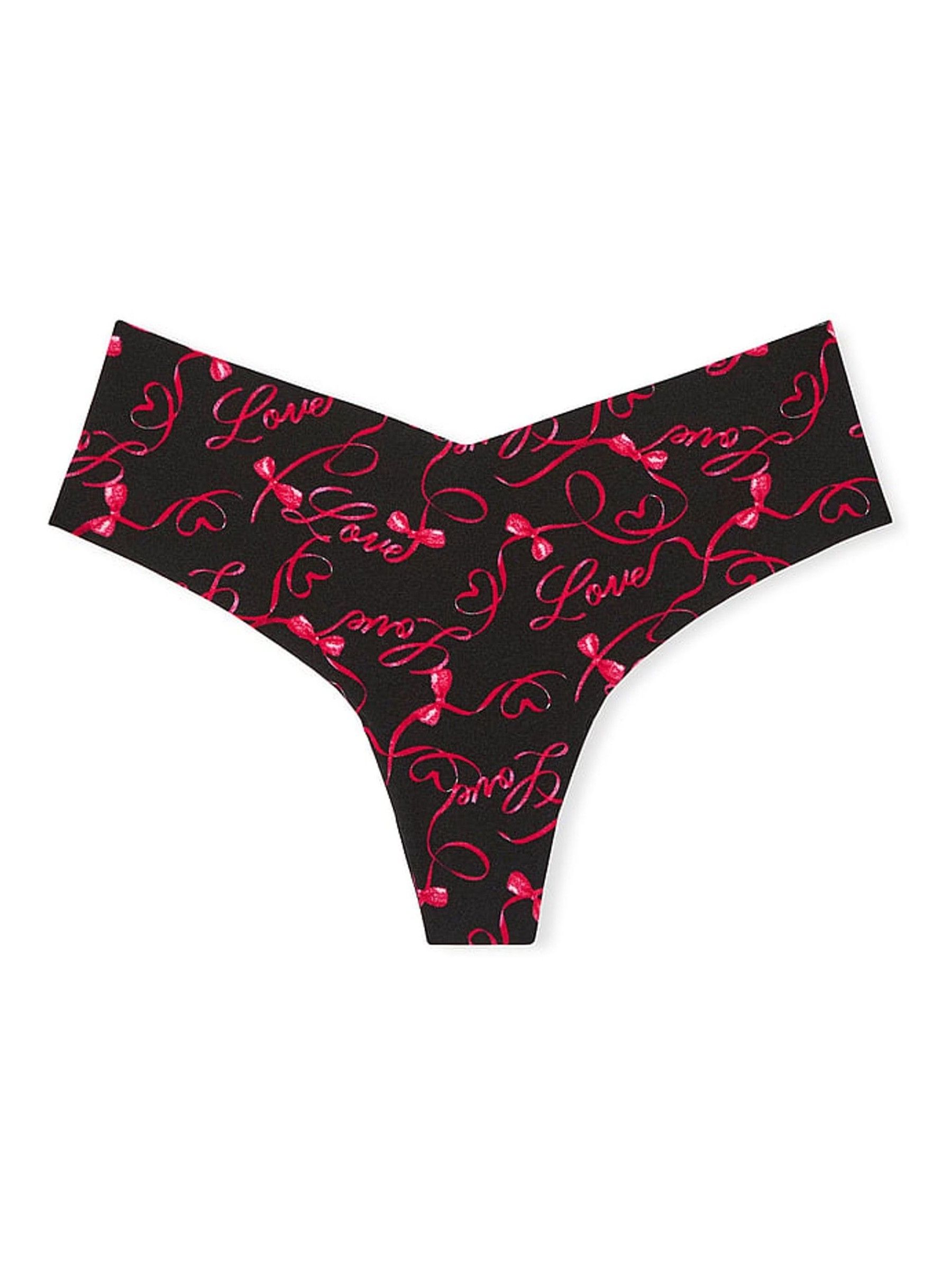 Black Love Script Thong Knickers - Image 3 of 3