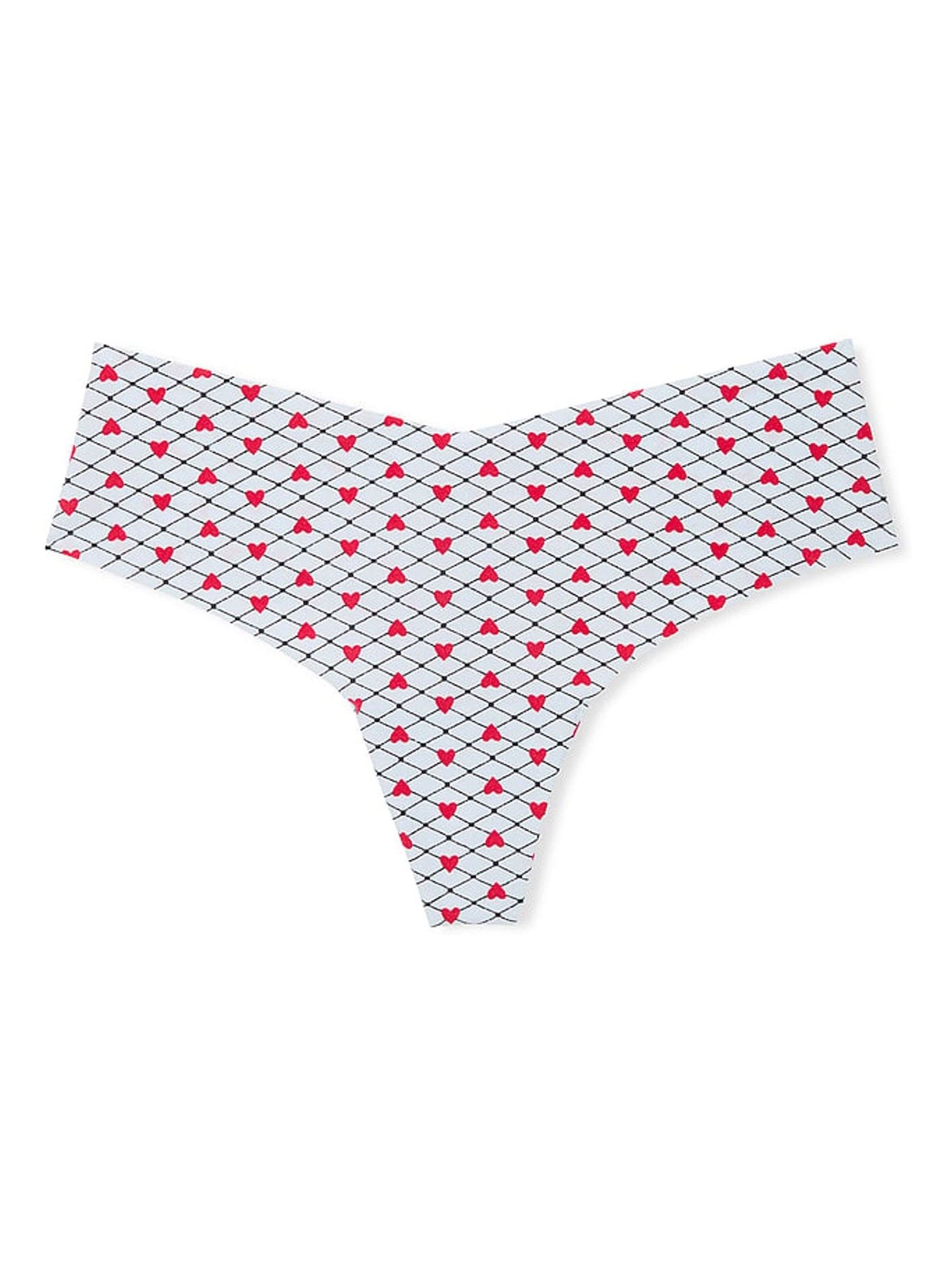 Light Blue Fishnet Heart Thong Knickers - Image 3 of 3