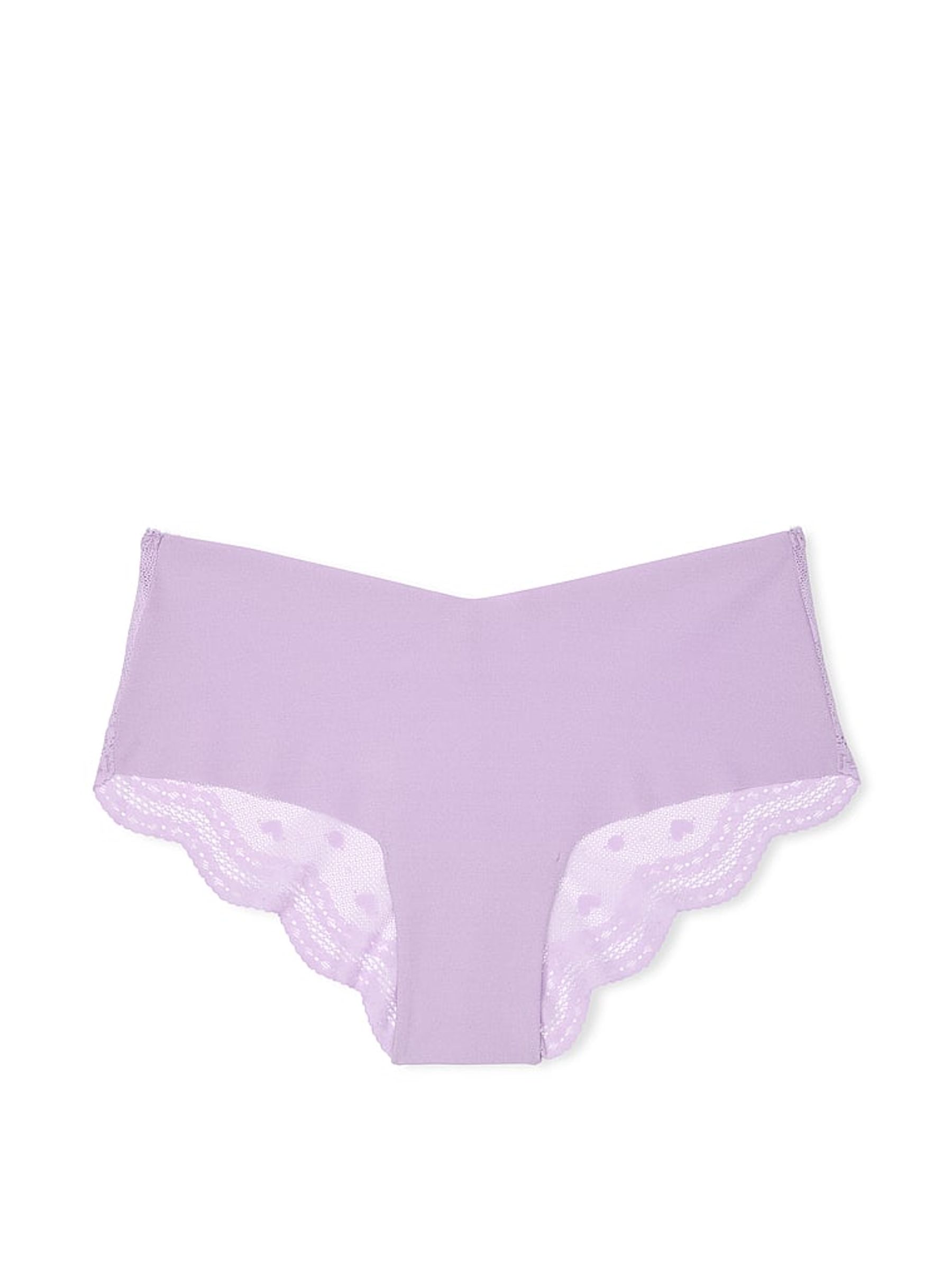 Charmed Violet Purple Cheeky Heart Mesh Back Knickers - Image 3 of 3