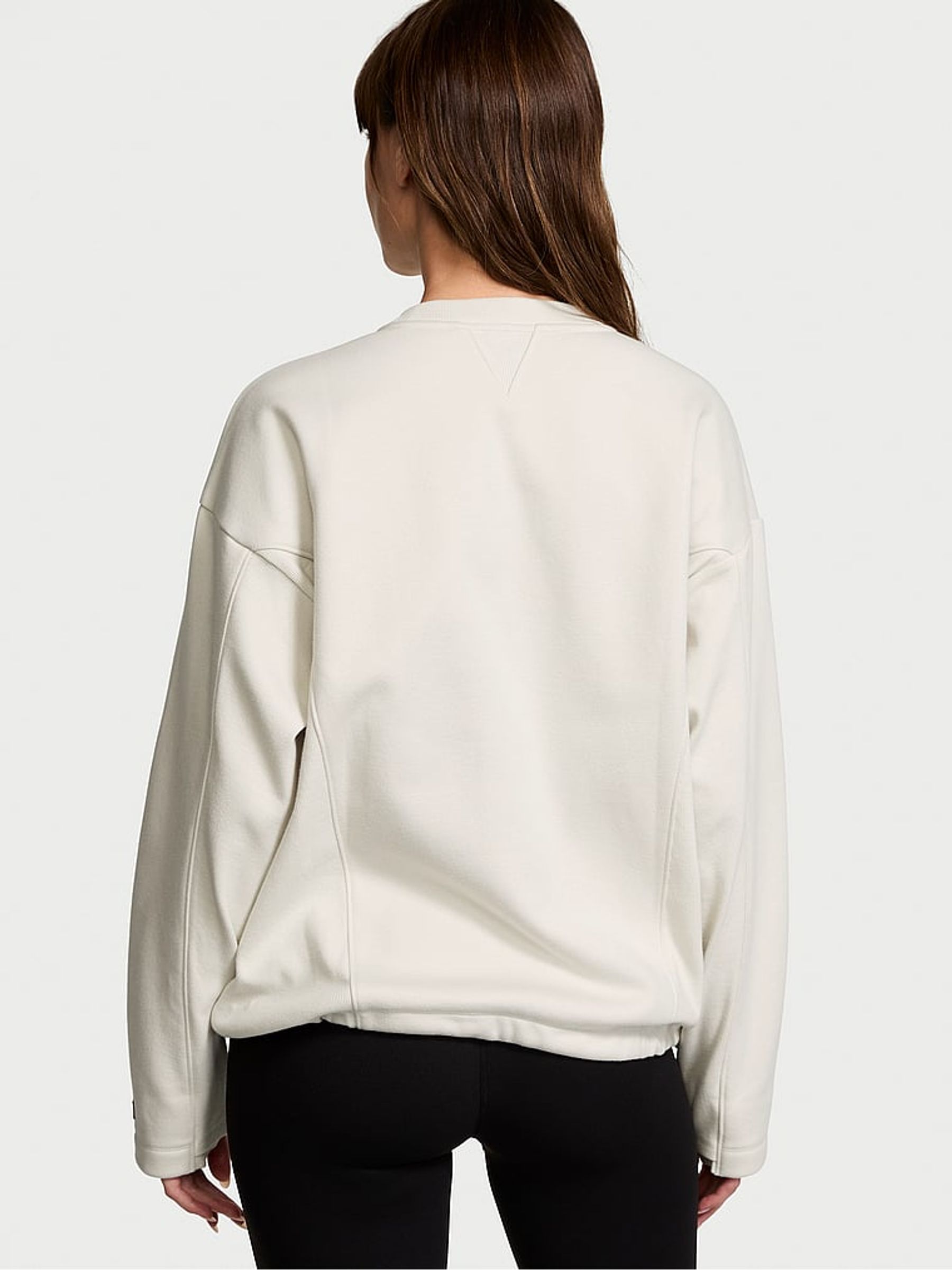 White Fleece Crewneck Sweatshirt - Image 2 of 3