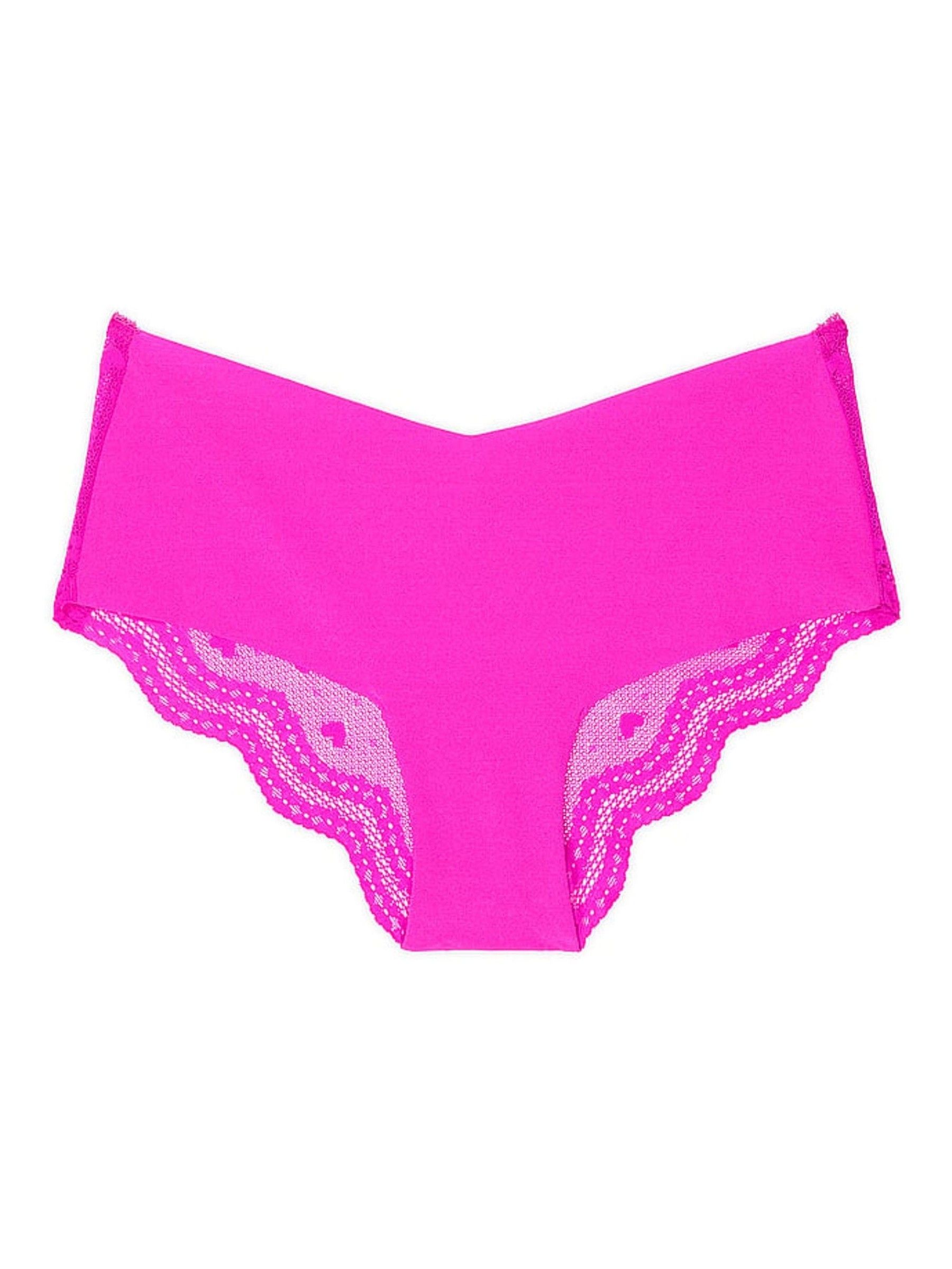 Bali Orchid Pink Cheeky Heart Mesh Back Knickers - Image 3 of 3