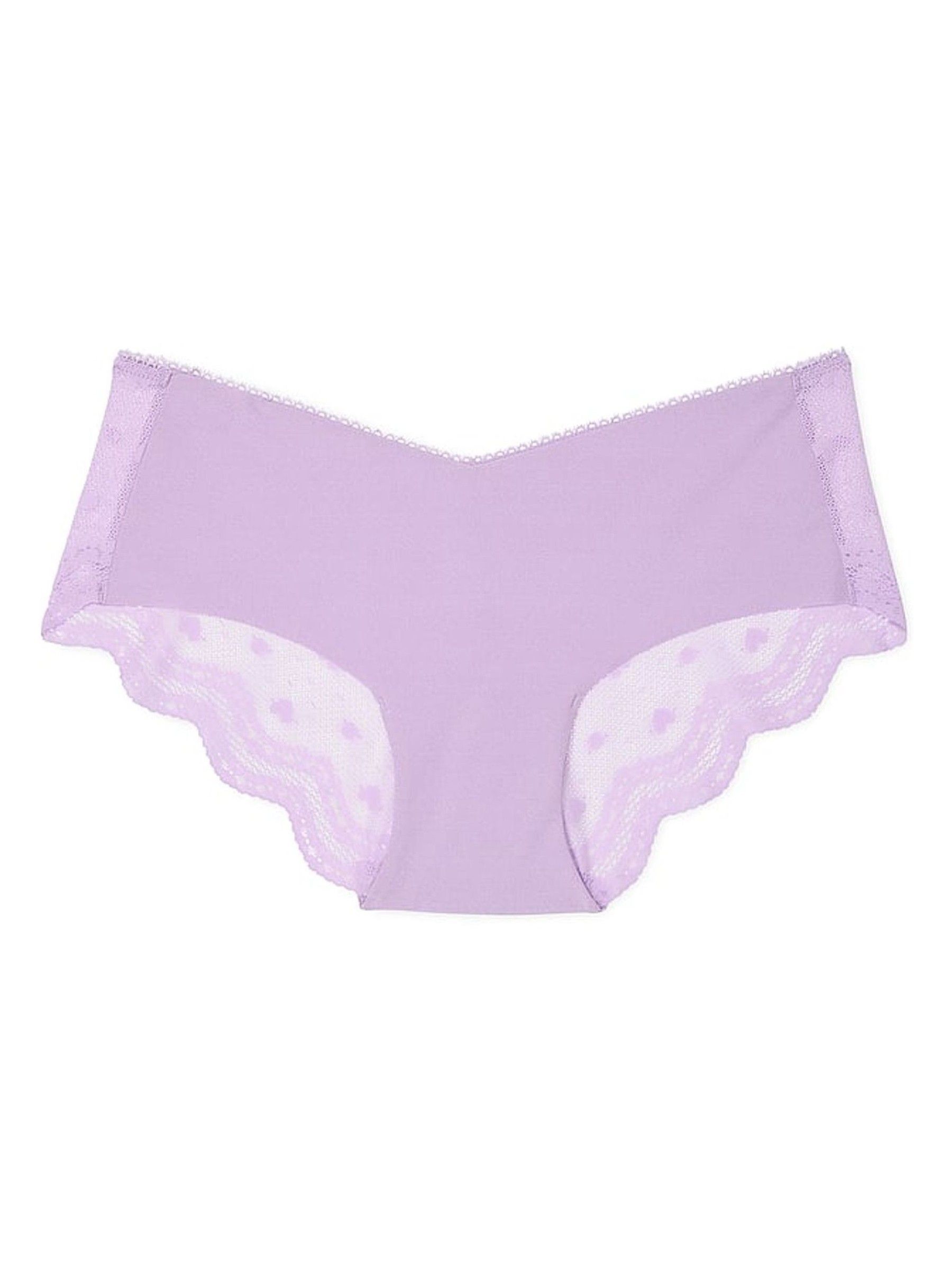 Charmed Violet Purple Hipster Heart Mesh Back Knickers - Image 3 of 3