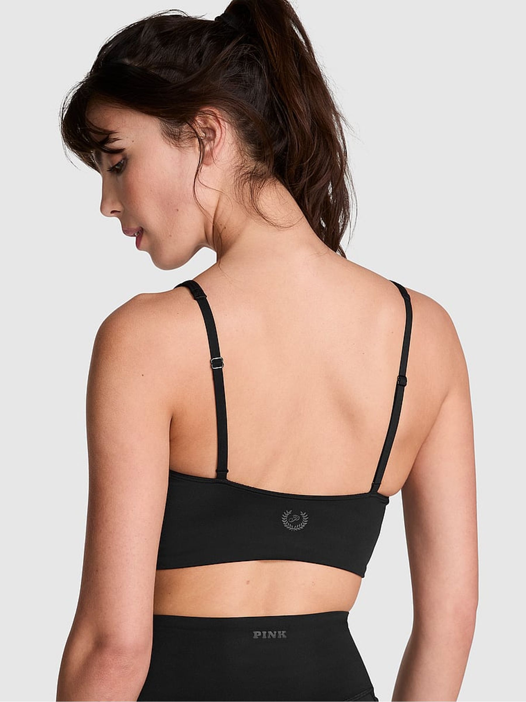 Black Relay Cinched Plunge Bra - Image 2 of 2