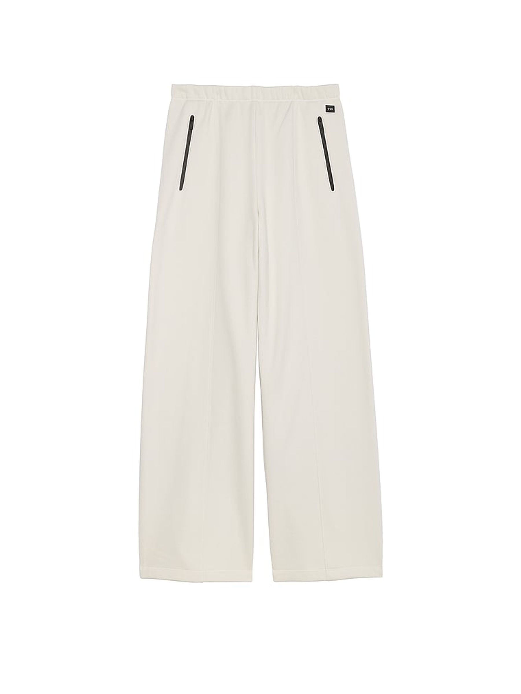 White Fleece Wide Leg Jogger - Image 3 of 4