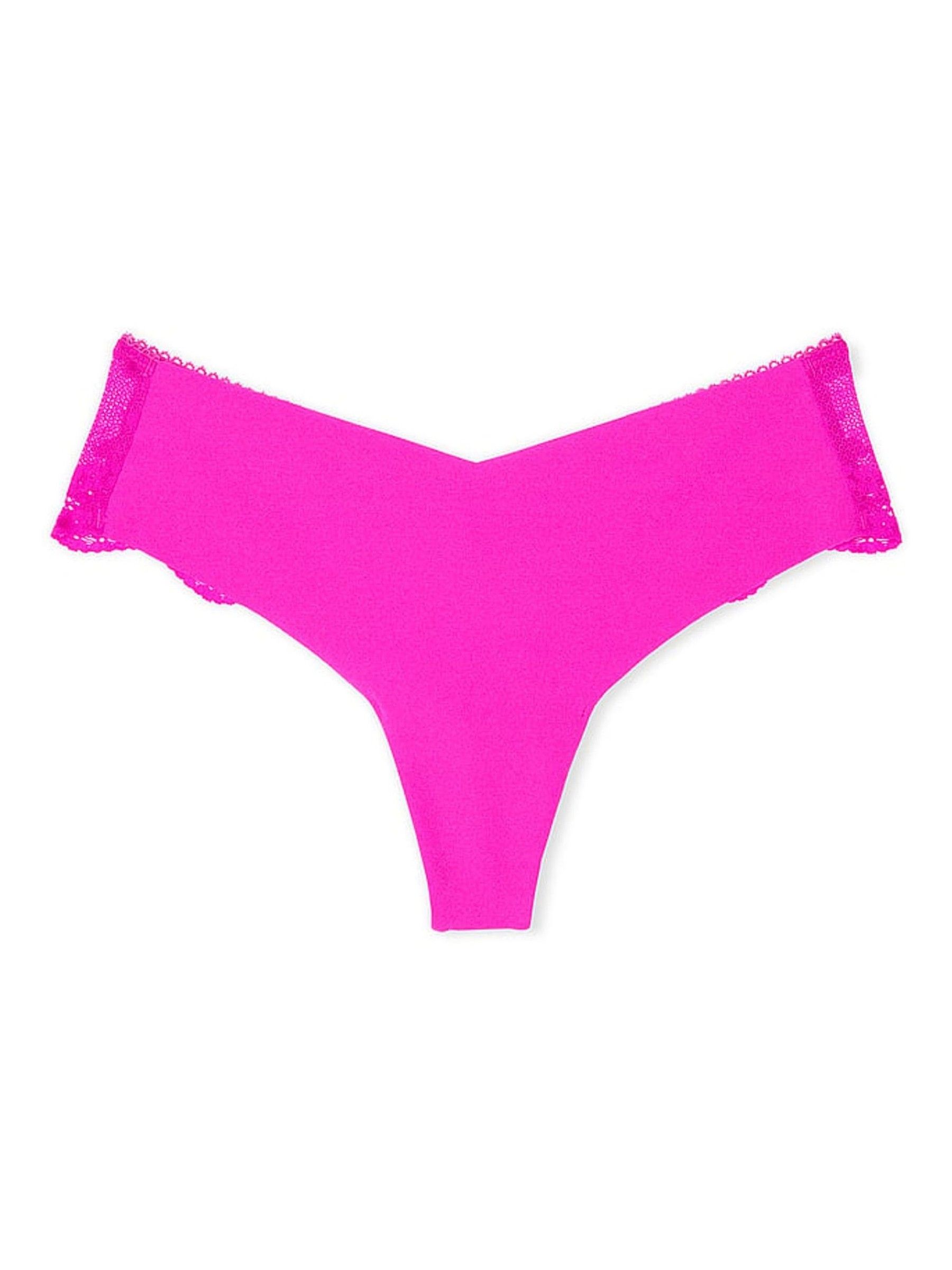 Bali Orchid Pink Thong Heart Mesh Back Knickers - Image 3 of 3