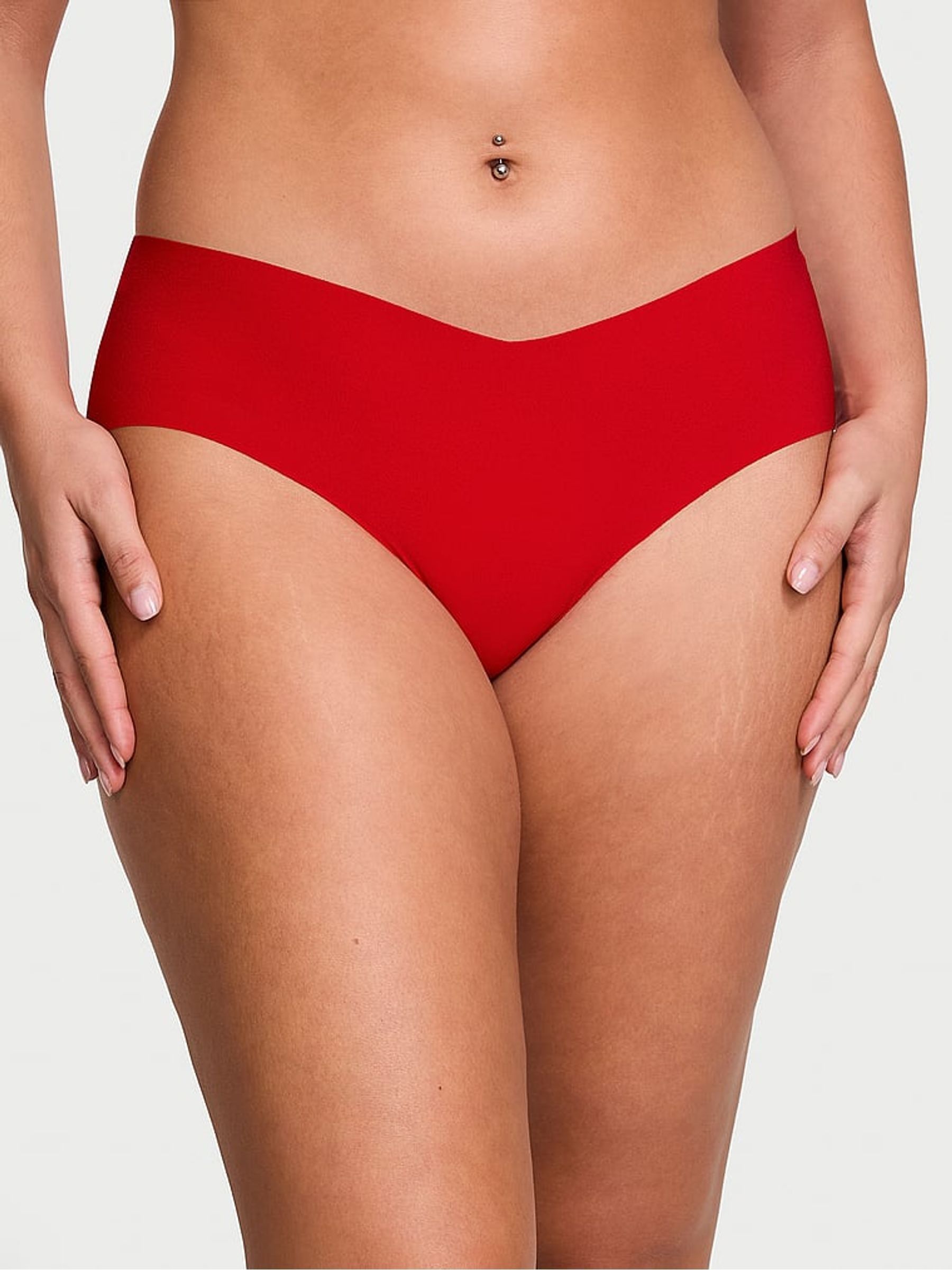 Lipstick Red Hipster Heart Mesh Back Knickers - Image 1 of 3
