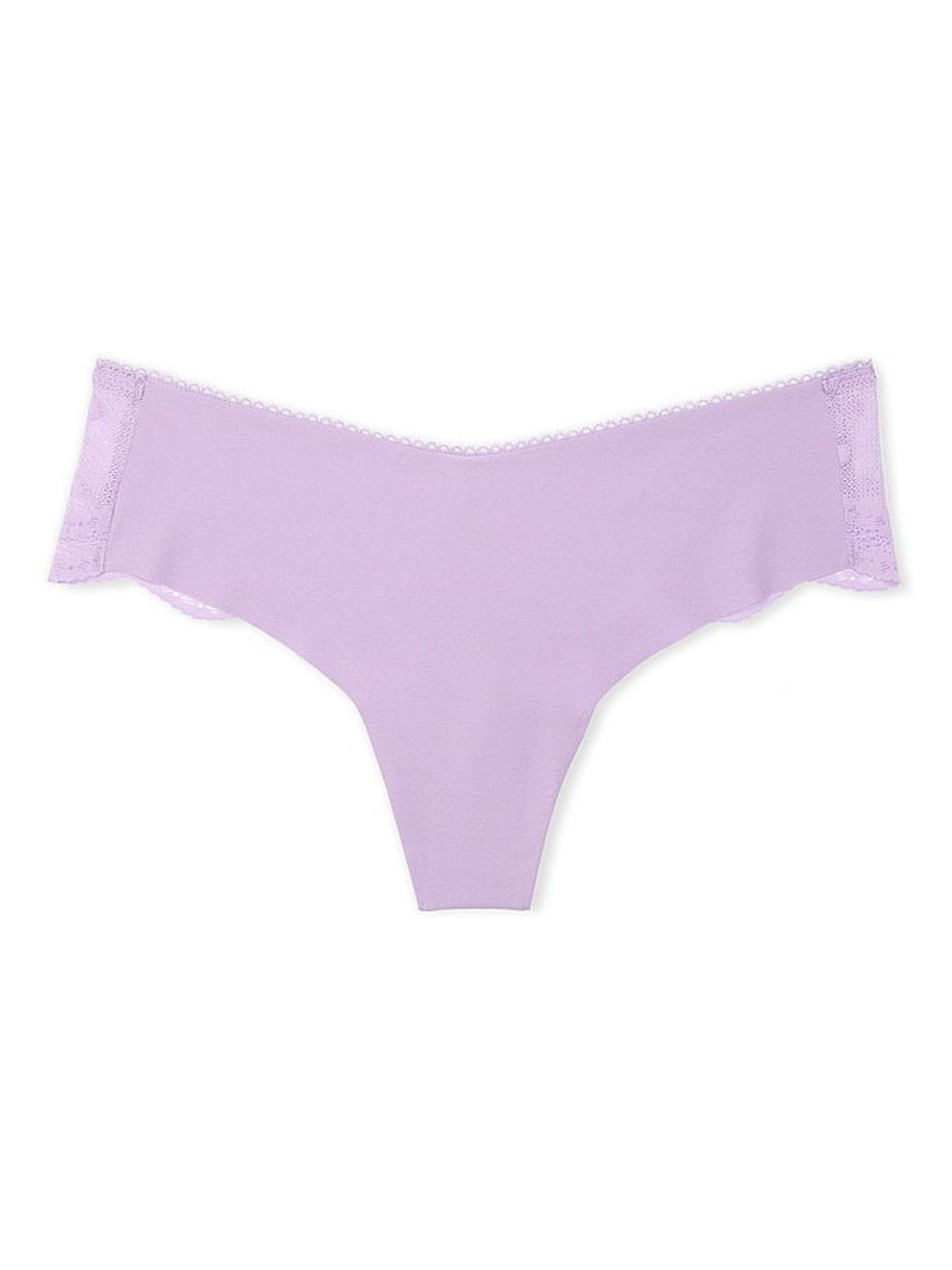 Charmed Violet Purple Thong Heart Mesh Back Knickers - Image 3 of 3