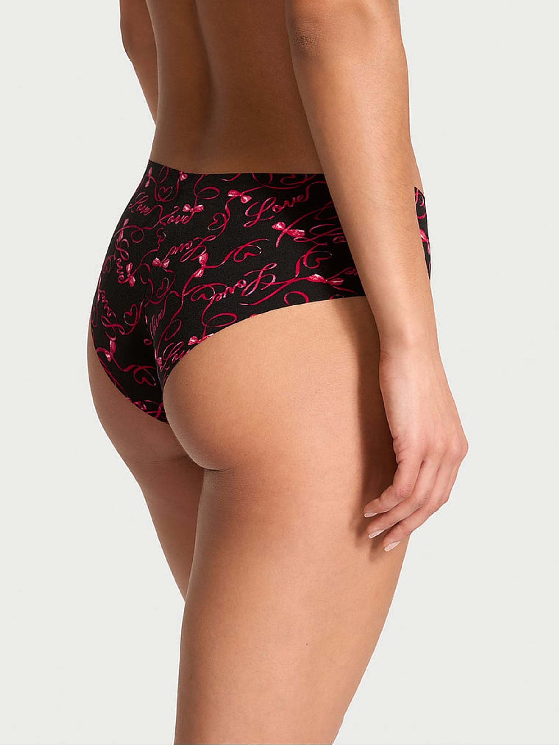 Black Love Script Cheeky Knickers - Image 2 of 3