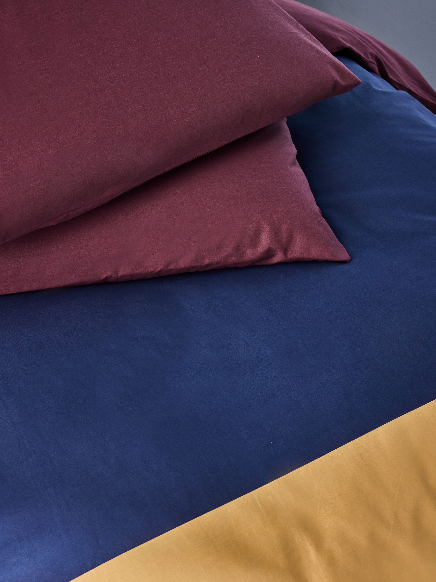 Marin 100% Cotton Duvet Cover and Pillowcase Set in Navy - Image 2 of 3