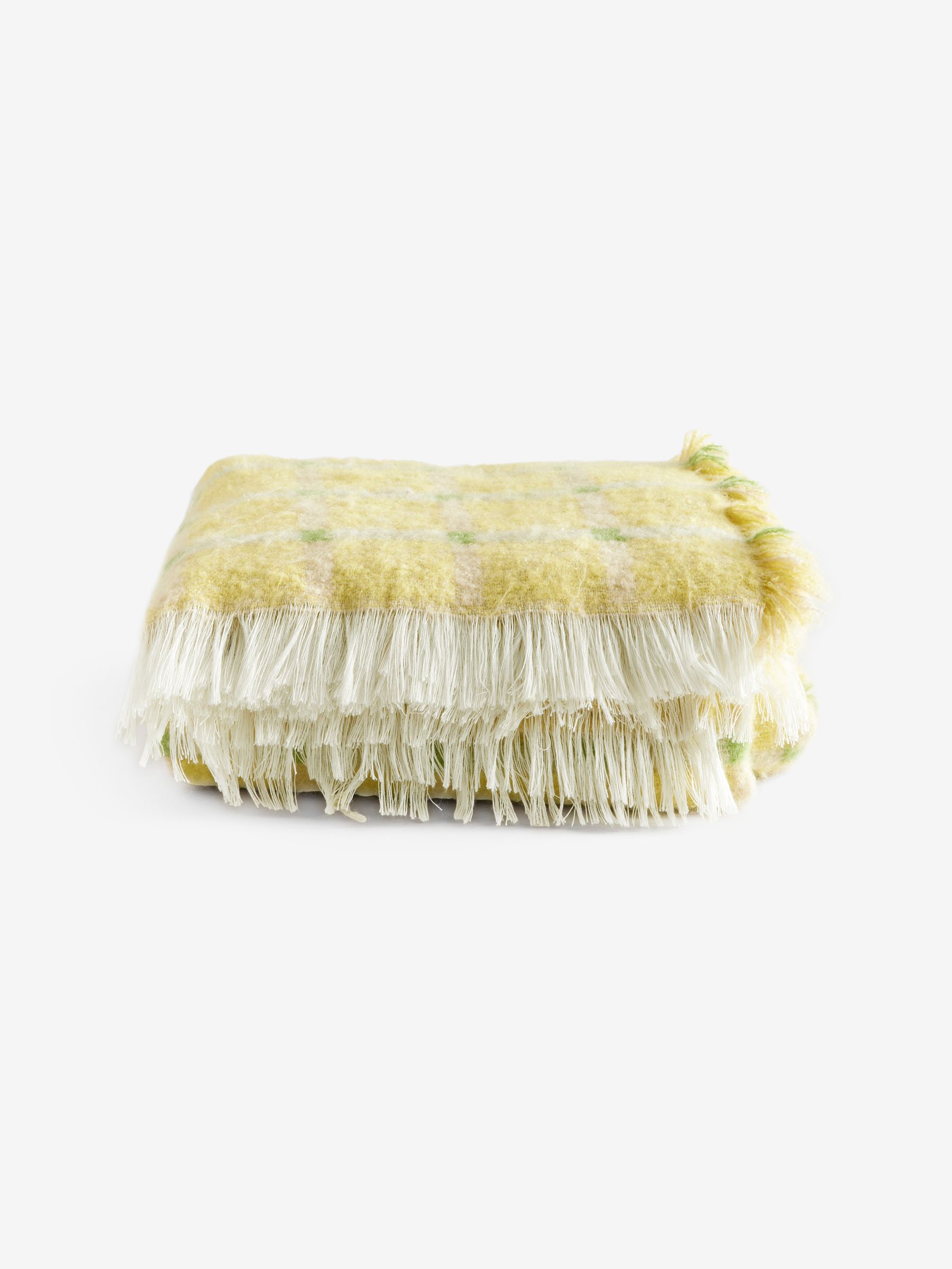 Cale Brushed Throw in Yellow - Image 2 of 4