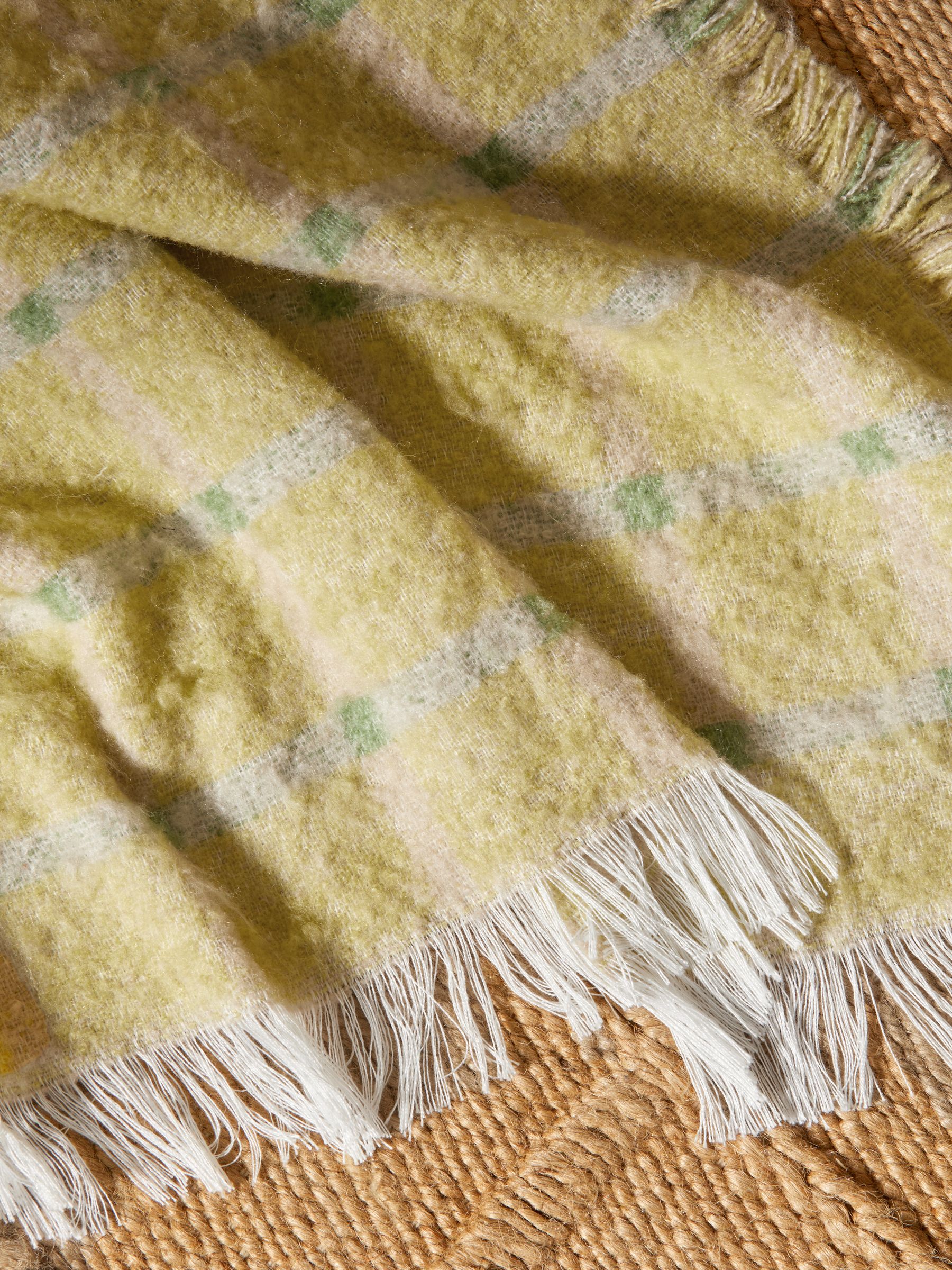 Cale Brushed Throw in Yellow - Image 3 of 4