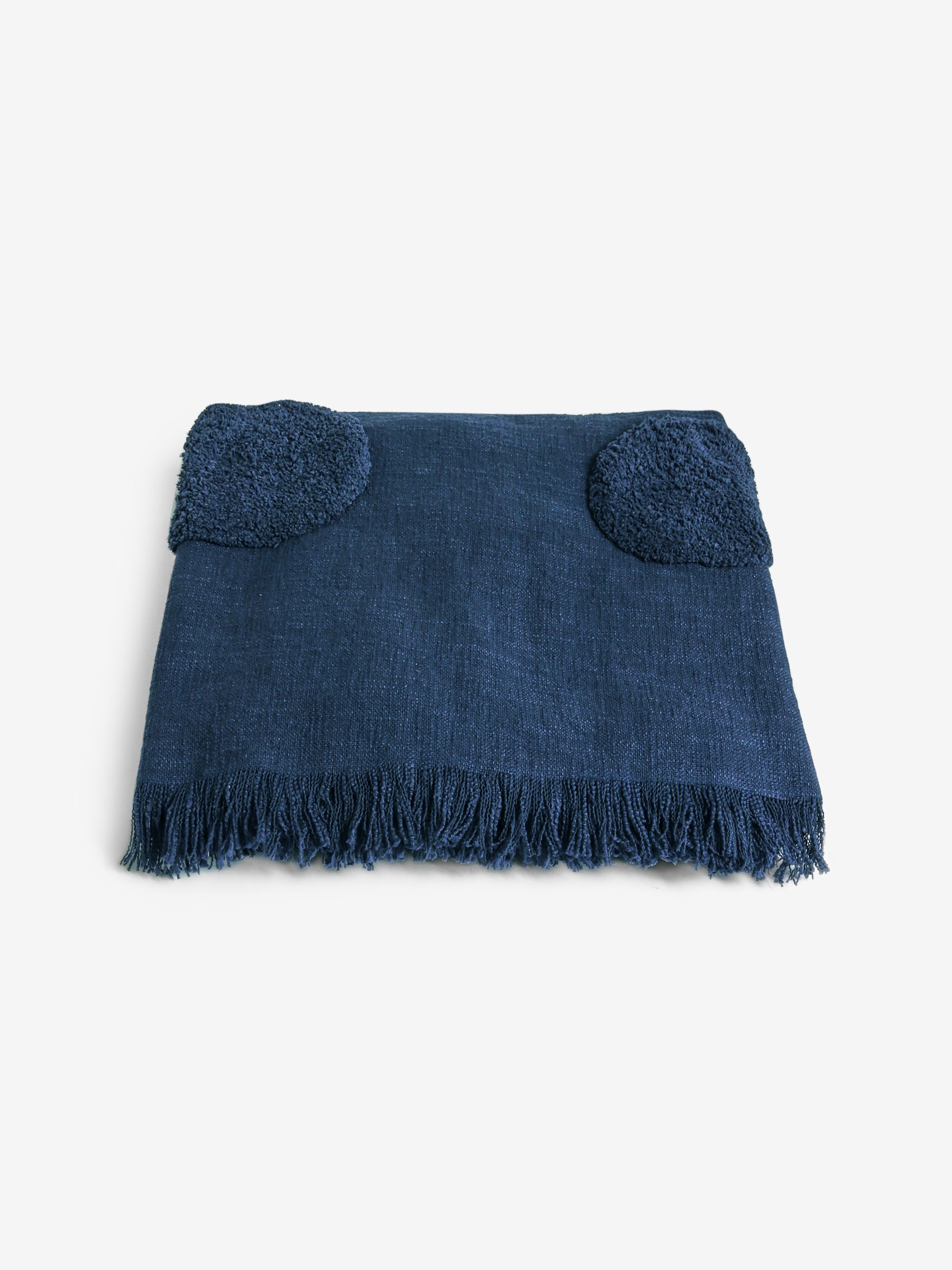Emil Tufted Throw in Navy - Image 3 of 4