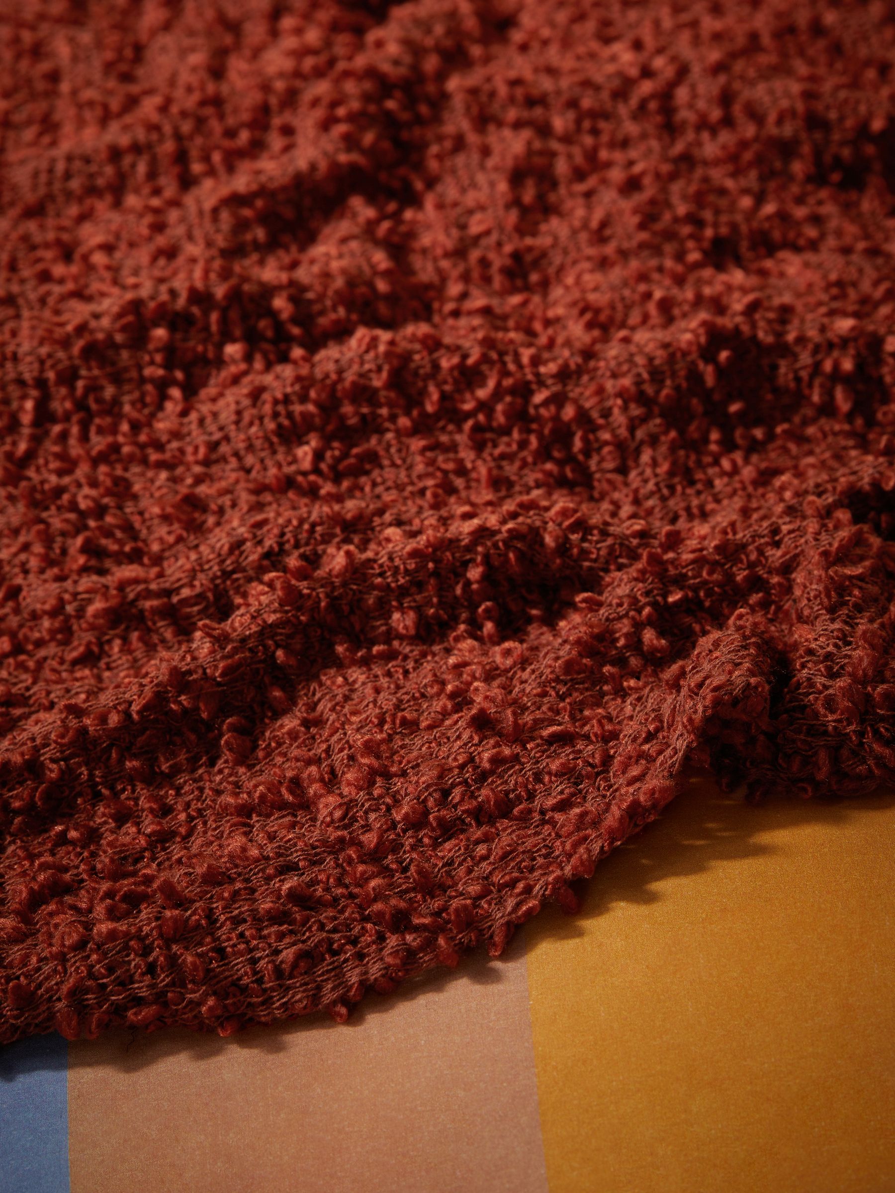 Agda Boucle Textured Throw in Rust - Image 2 of 4