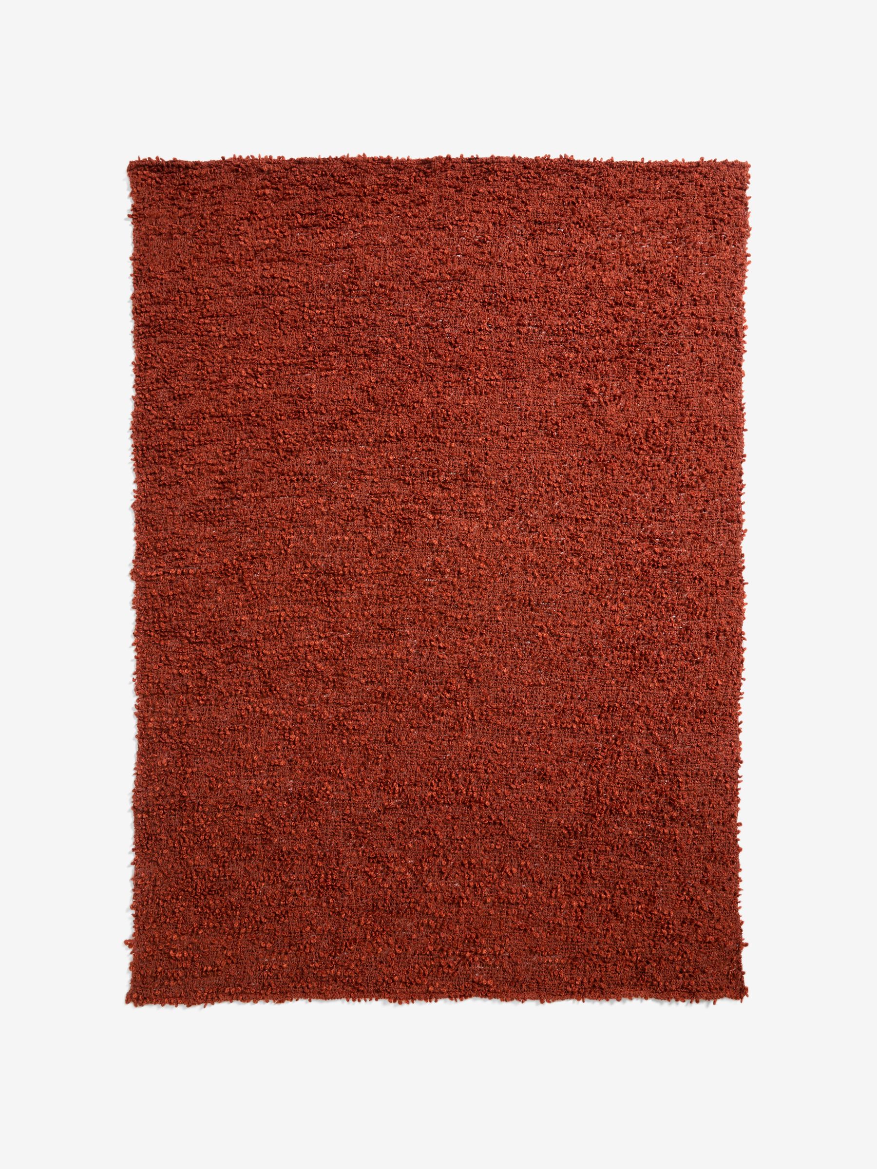 Agda Boucle Textured Throw in Rust - Image 3 of 4