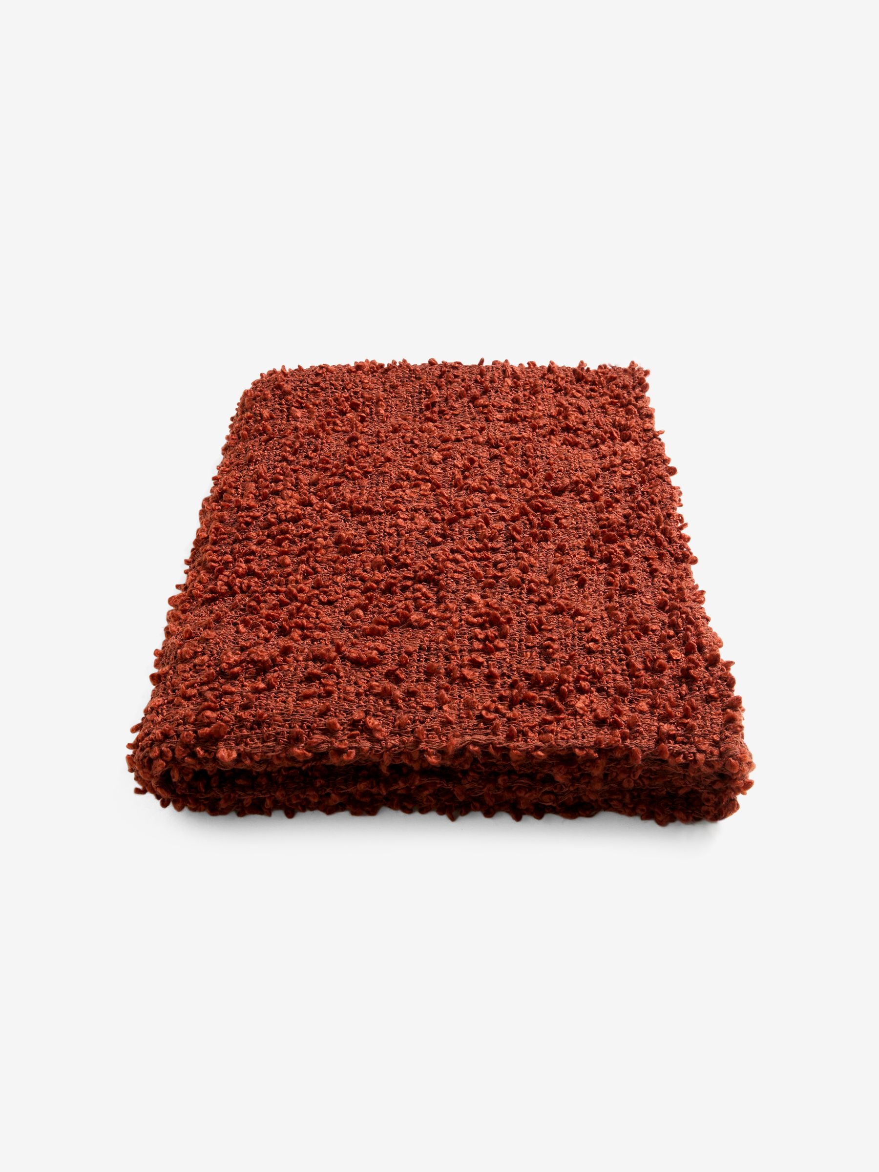 Agda Boucle Textured Throw in Rust - Image 4 of 4