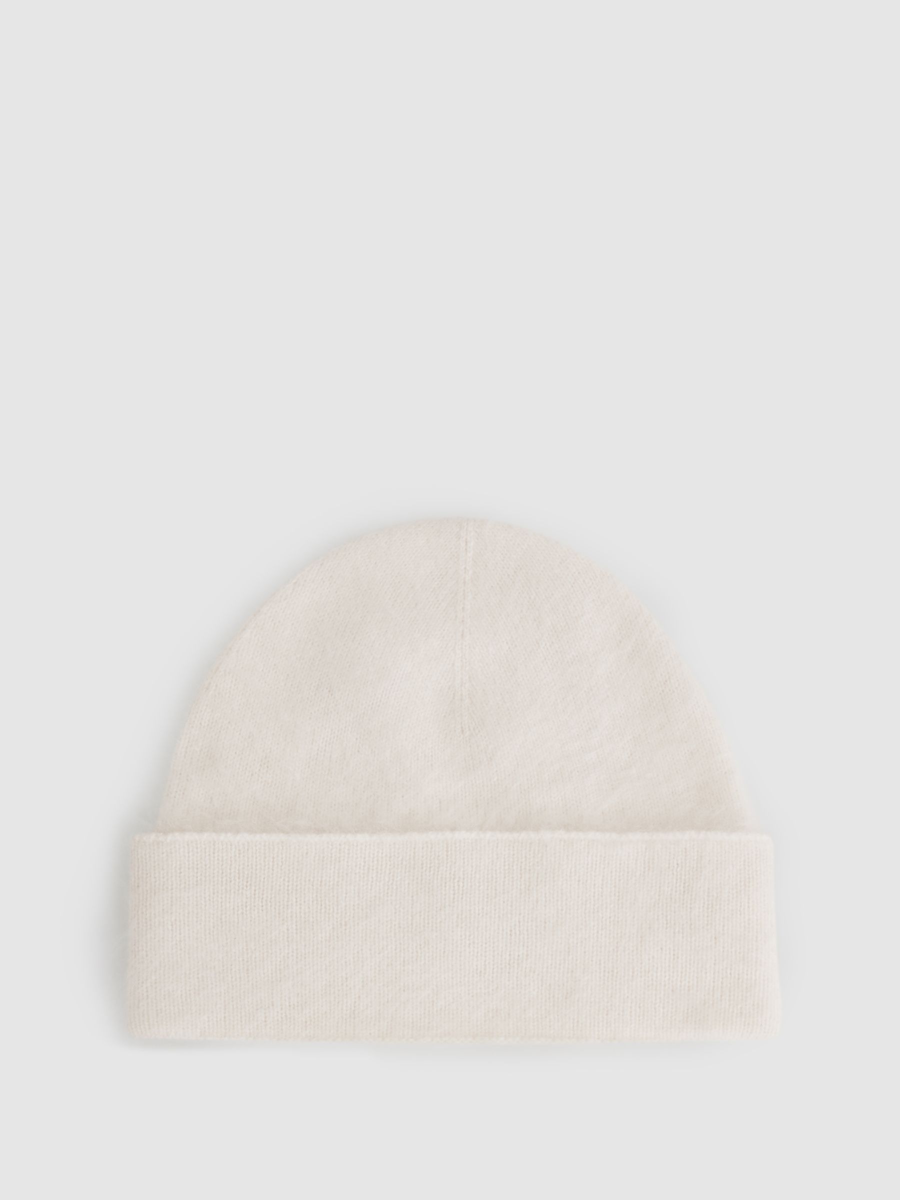 Cashmere Beanie in Cream - Image 3 of 4