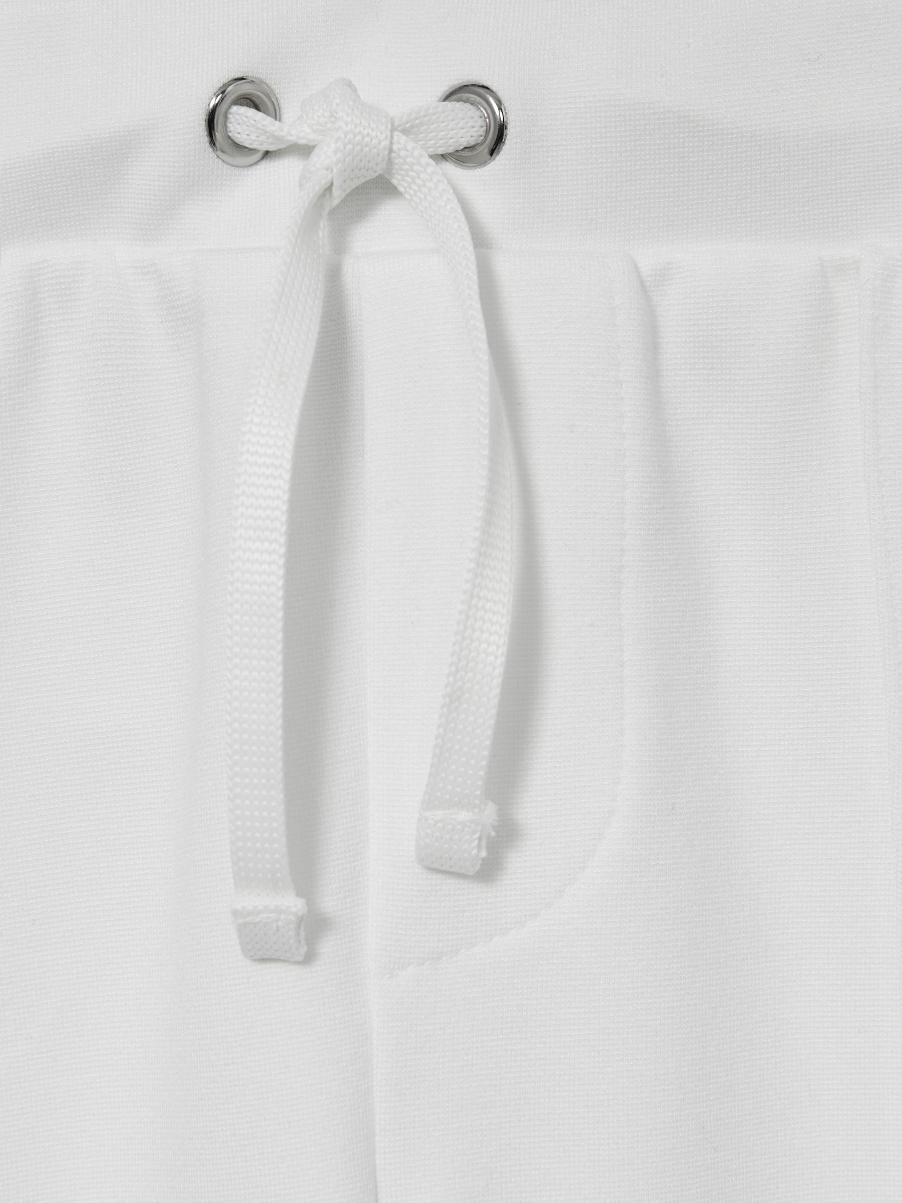 9-13 yrs Interlock Velour-Stripe Joggers in White/Emerald Green - Image 4 of 4