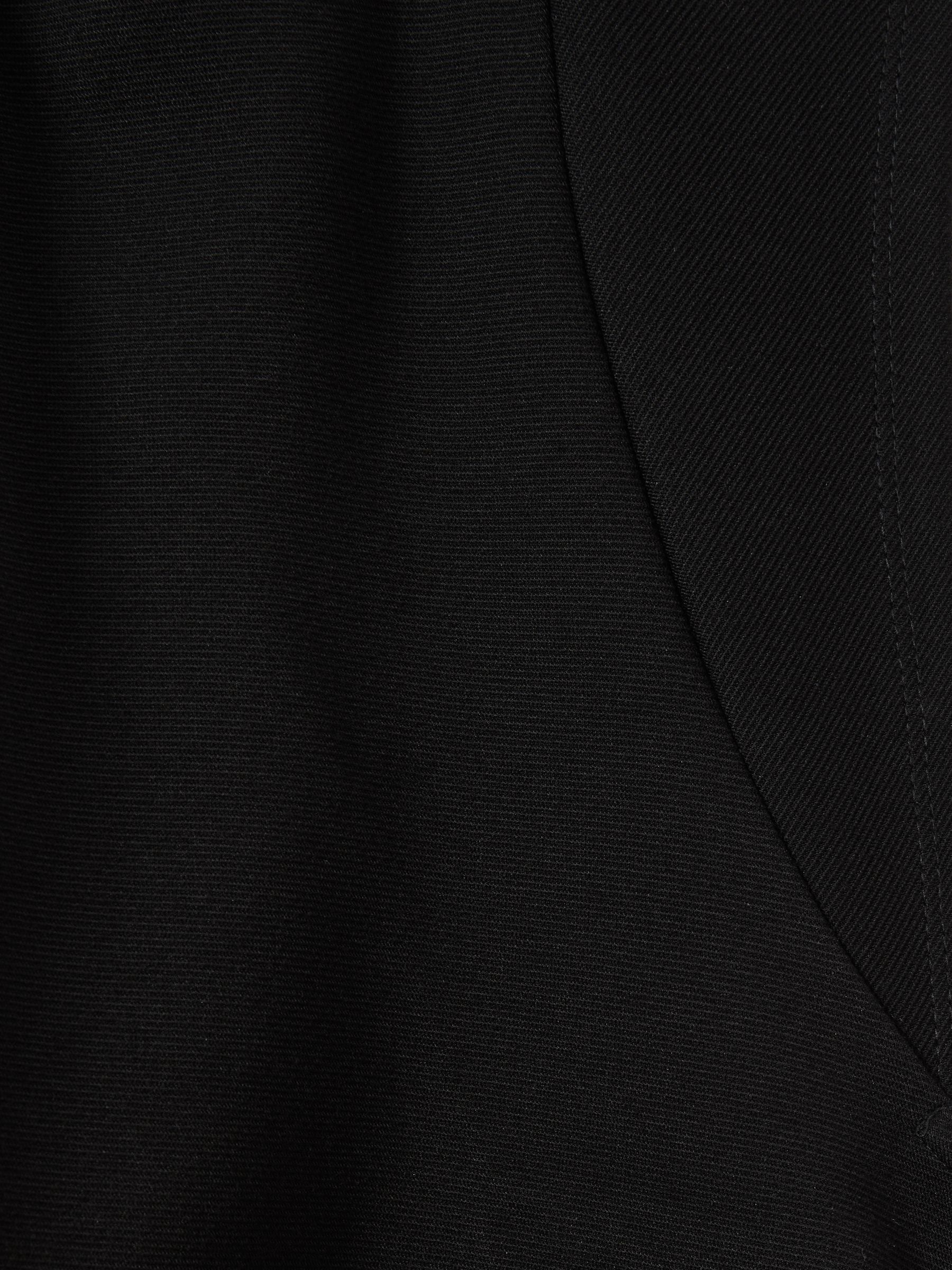 Twill-Jersey Draped Midi Dress in Black - Image 6 of 6