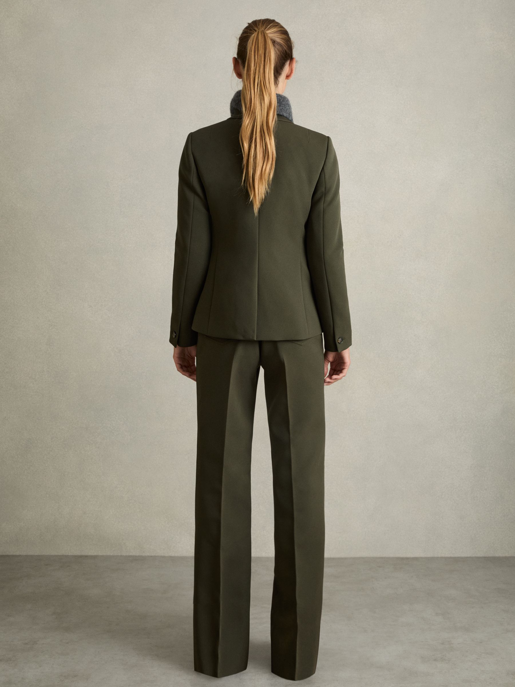 Twill Double-Breasted Blazer in Green - Image 5 of 6