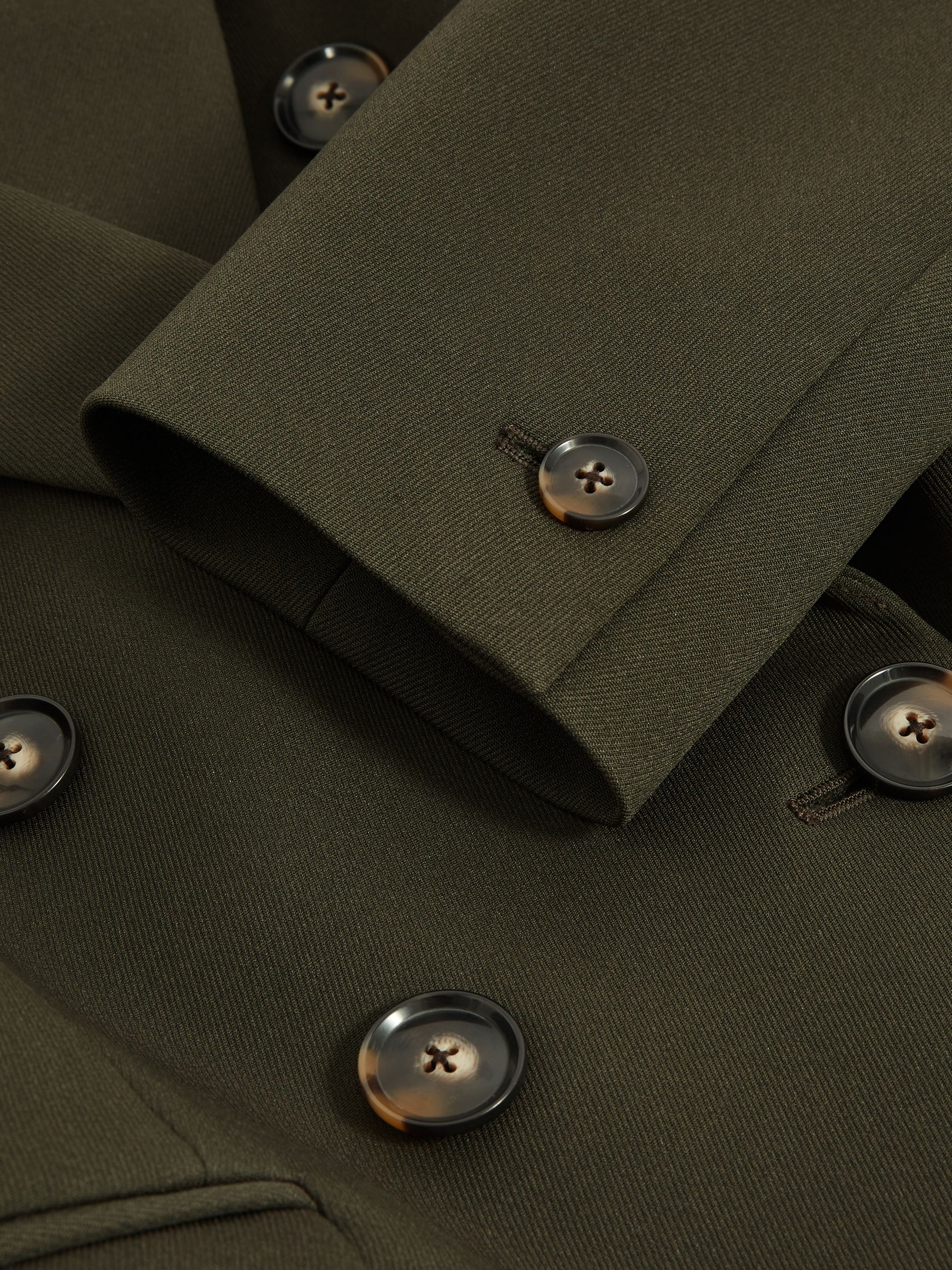 Twill Double-Breasted Blazer in Green - Image 6 of 6