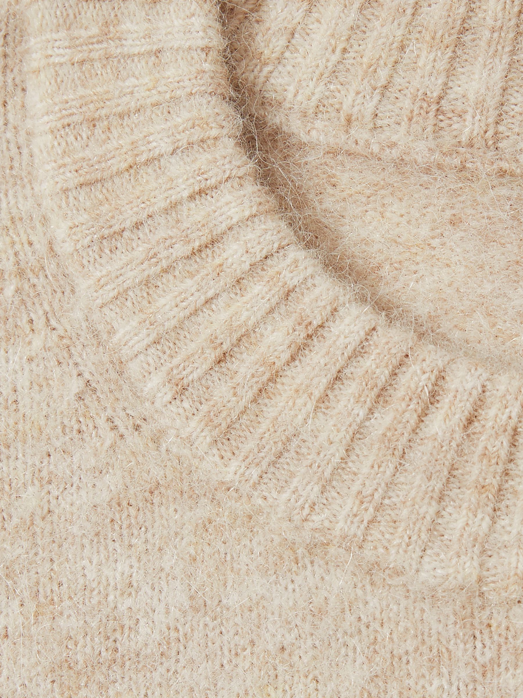 Brushed Crew-Neck Jumper With Alpaca Wool in Neutral - Image 8 of 8