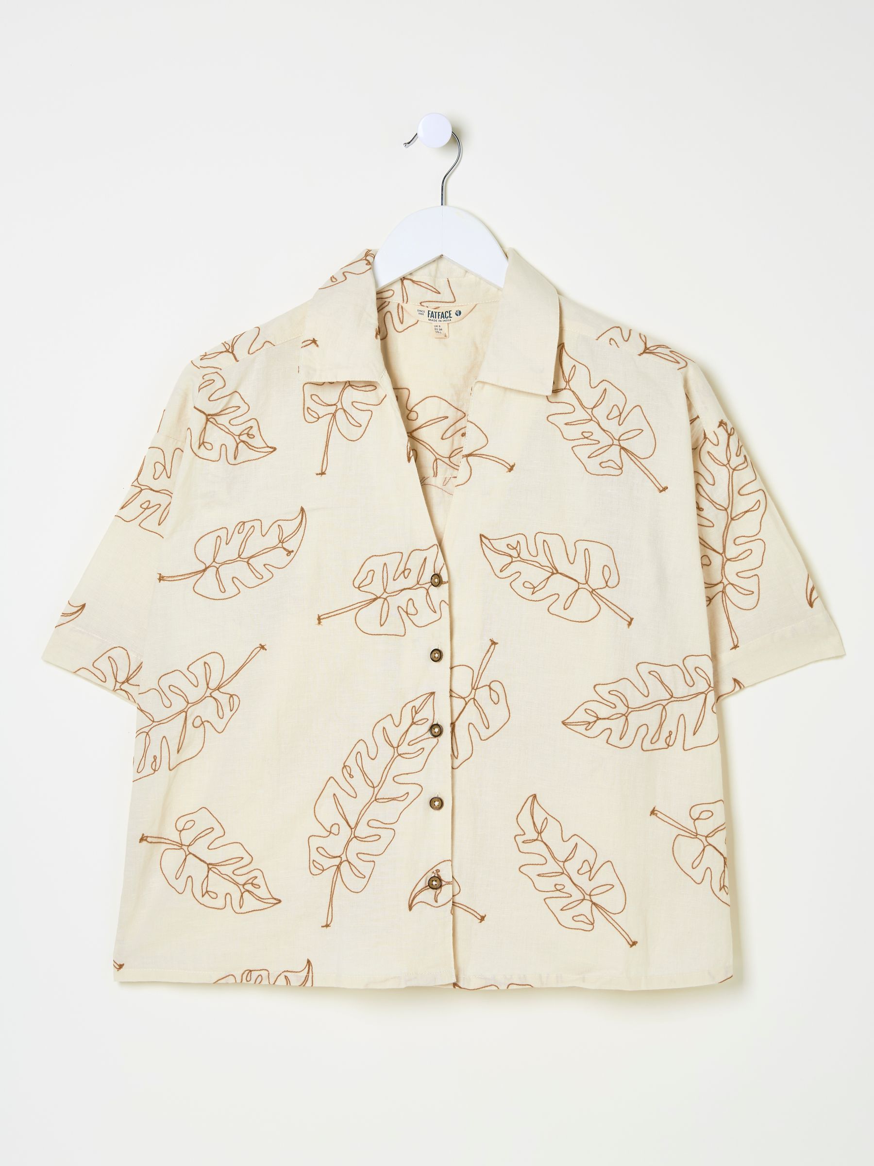 Natural Leaf Embroidered Shirt - Image 6 of 7