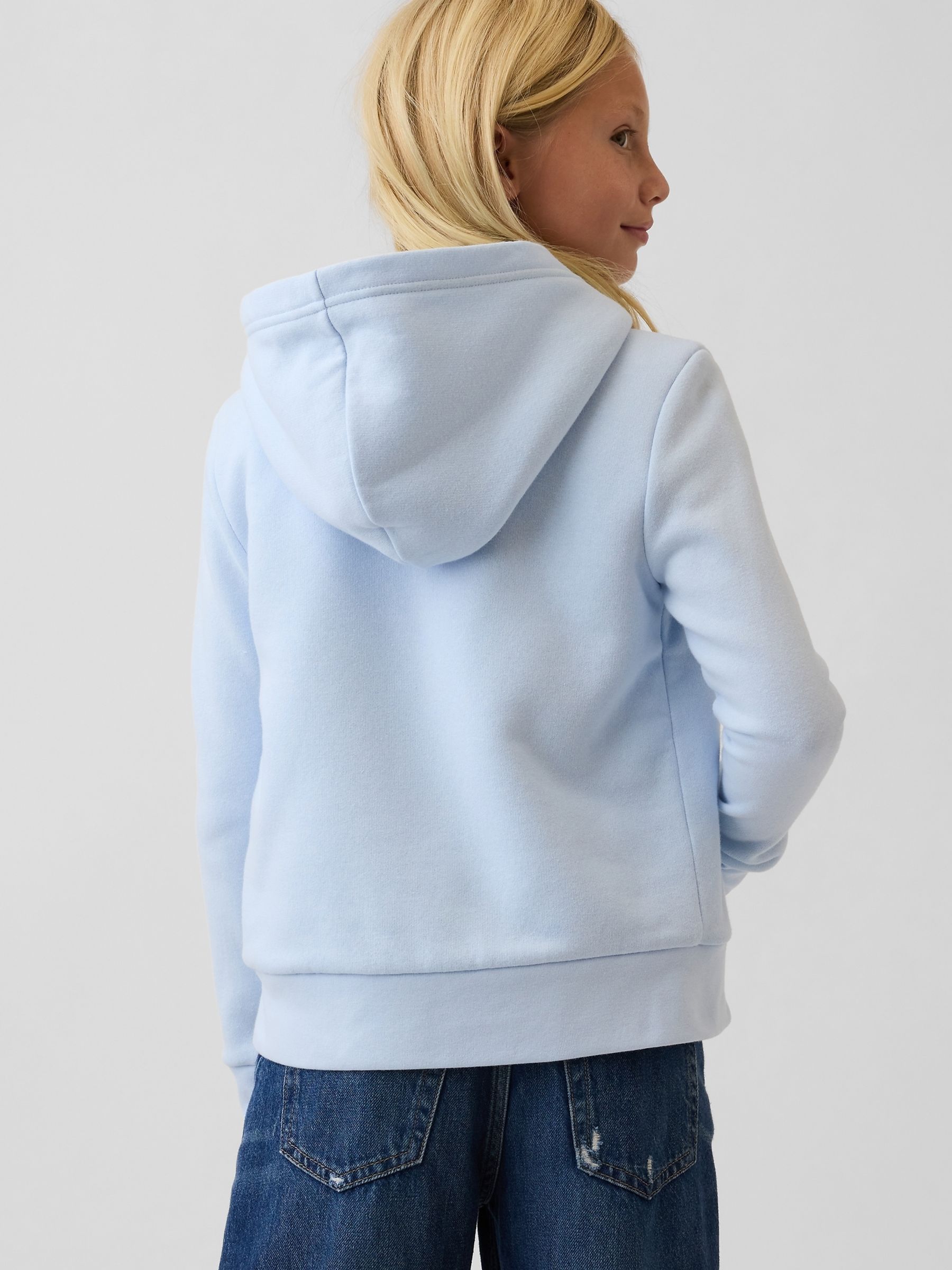 Blue Heart Sherpa-Lined Logo Zip-Up Hoodie - Image 2 of 3 Blue Heart Sherpa-Lined Logo Zip-Up Hoodie - Image 2 of 3