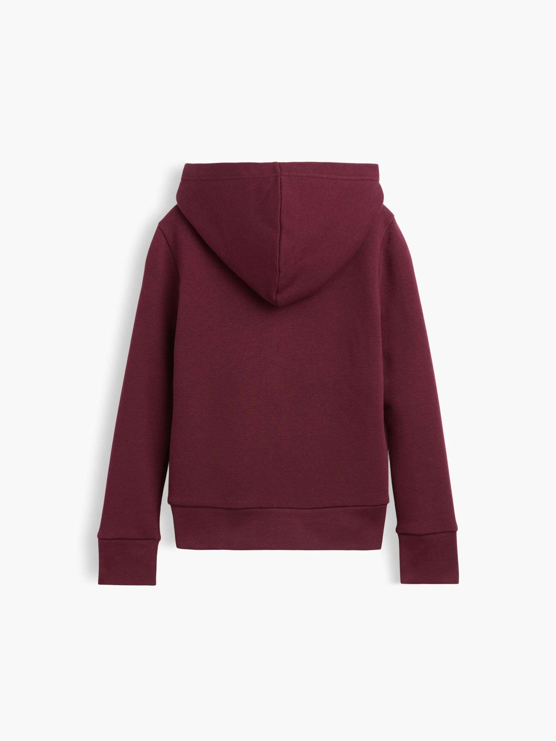 Burgundy Heart Sherpa-Lined Logo Zip-Up Hoodie - Image 2 of 3 Burgundy Heart Sherpa-Lined Logo Zip-Up Hoodie - Image 2 of 3