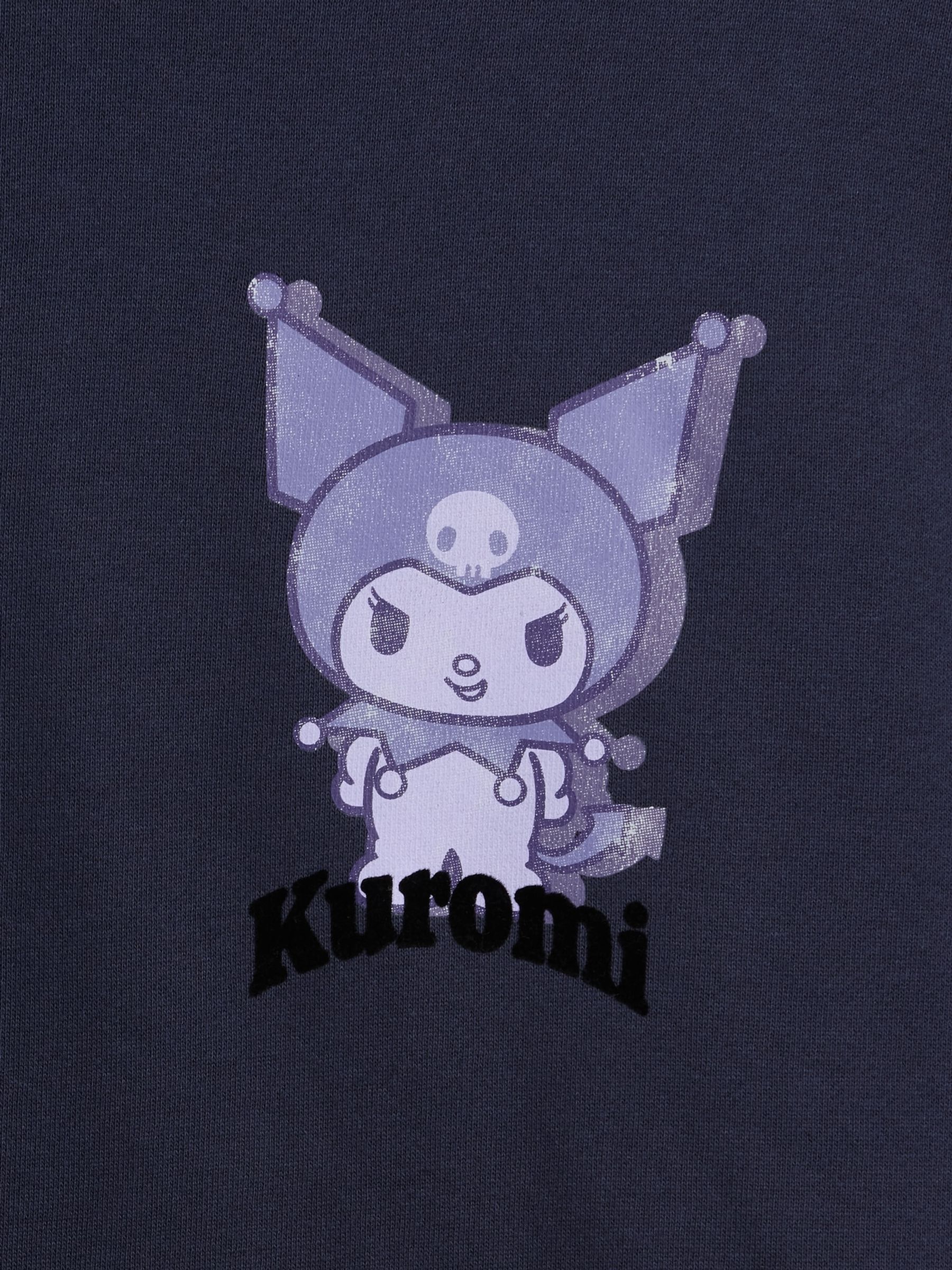 Navy Kuromi Vintage Soft Oversized Hello Kitty Hoodie - Image 3 of 3 Navy Kuromi Vintage Soft Oversized Hello Kitty Hoodie - Image 3 of 3