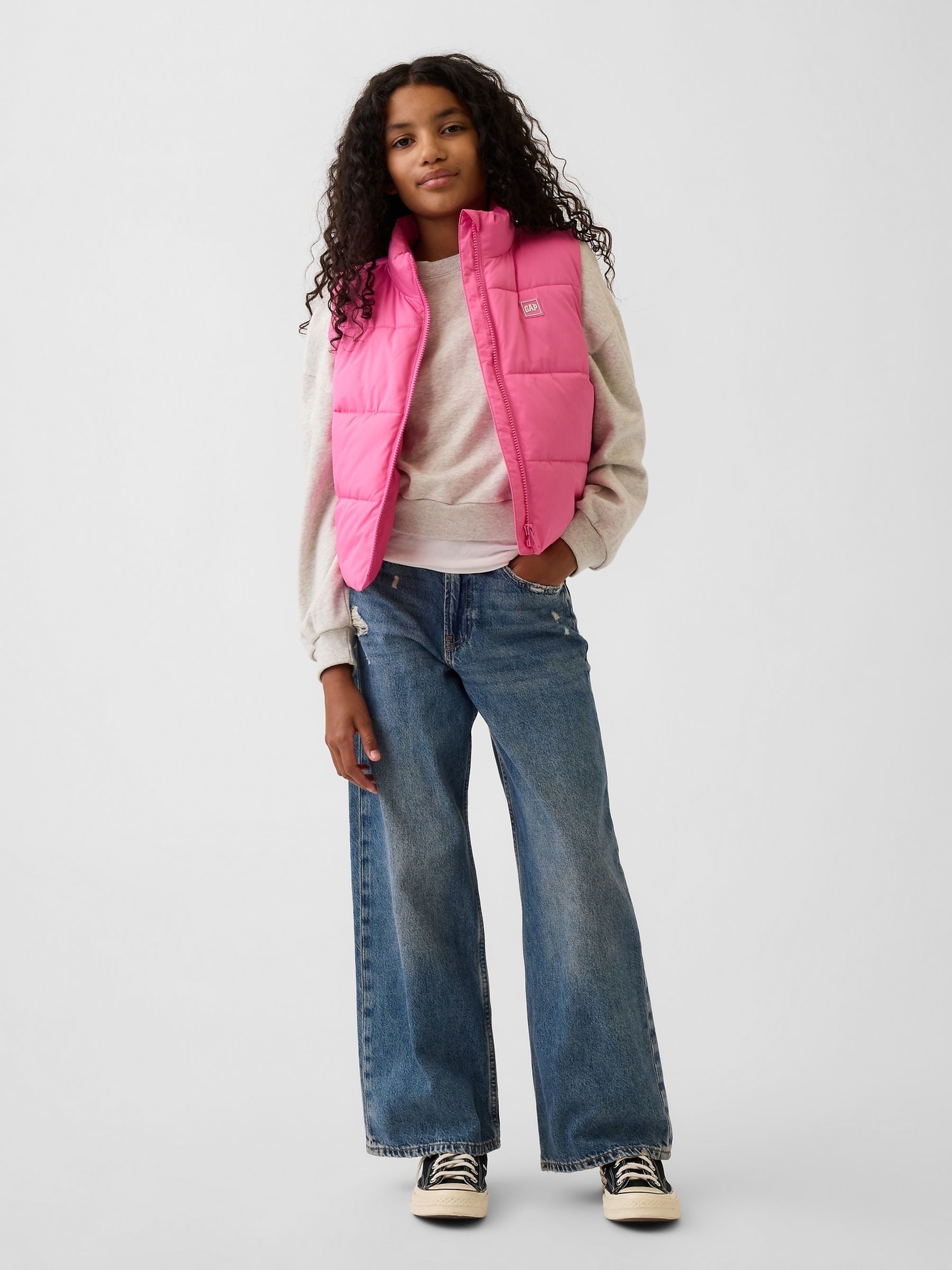 Pink Relaxed Puffer Vest - Image 3 of 5