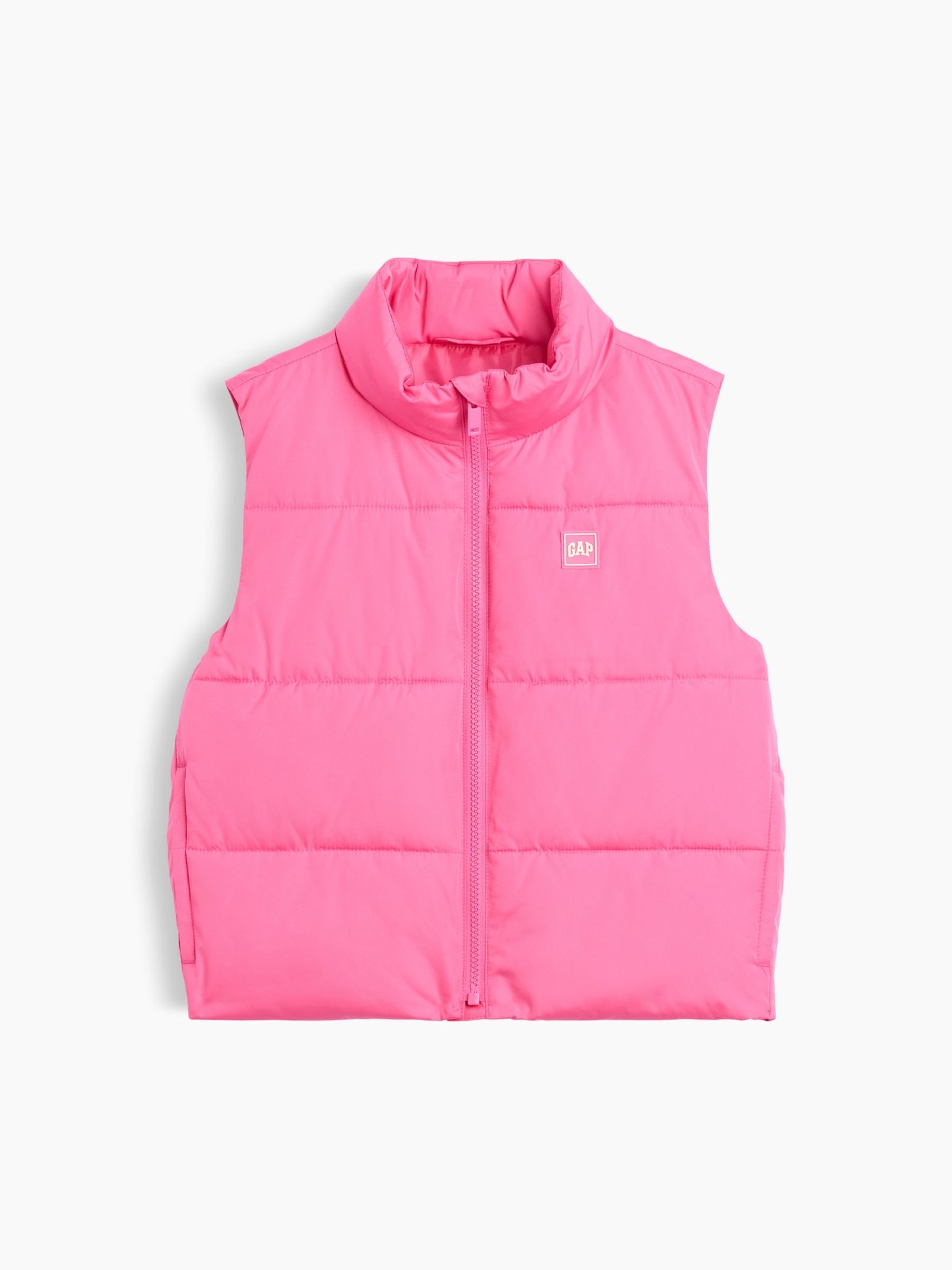 Pink Relaxed Puffer Vest - Image 4 of 5