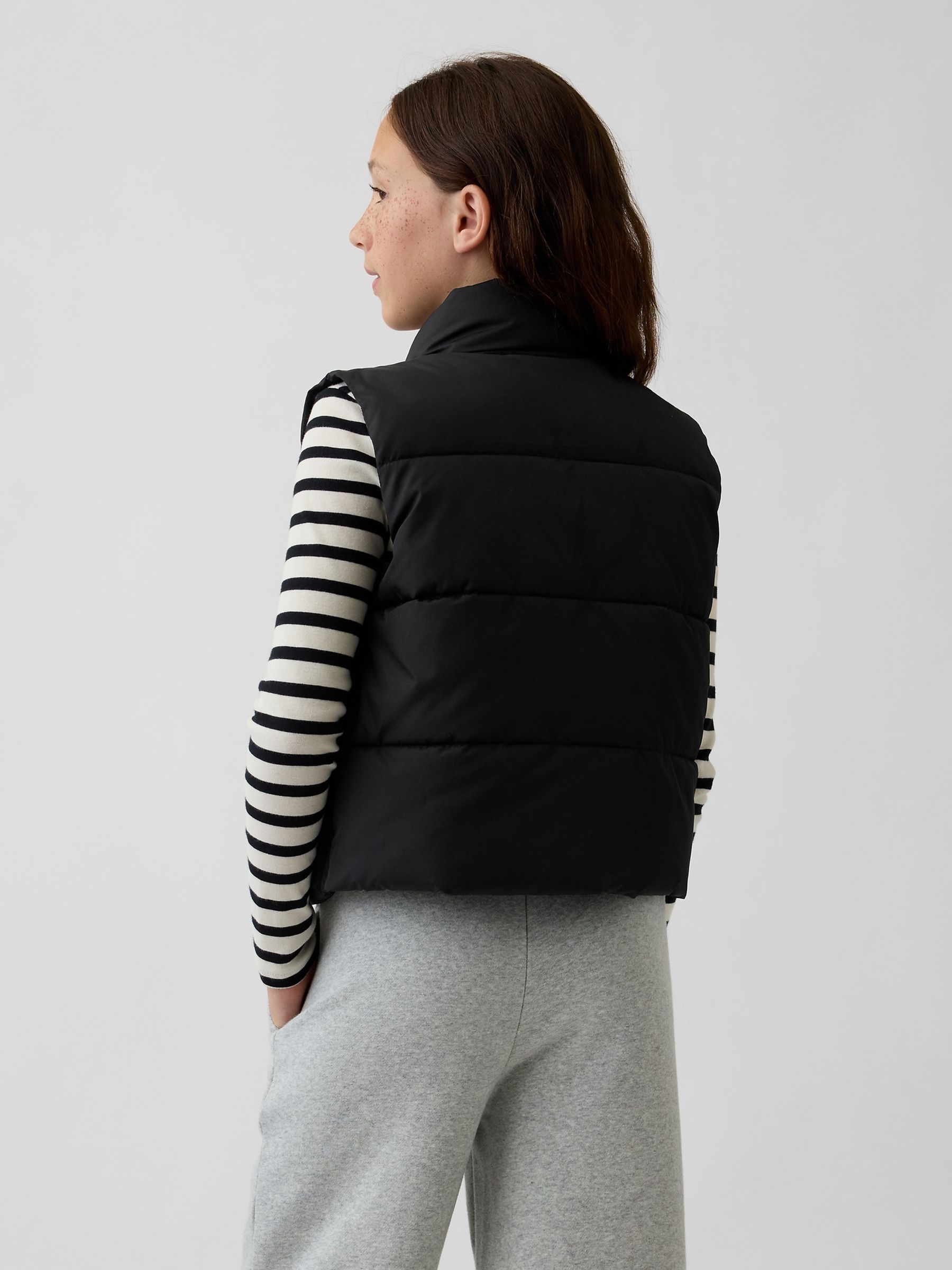 Black Relaxed Puffer Vest - Image 2 of 5